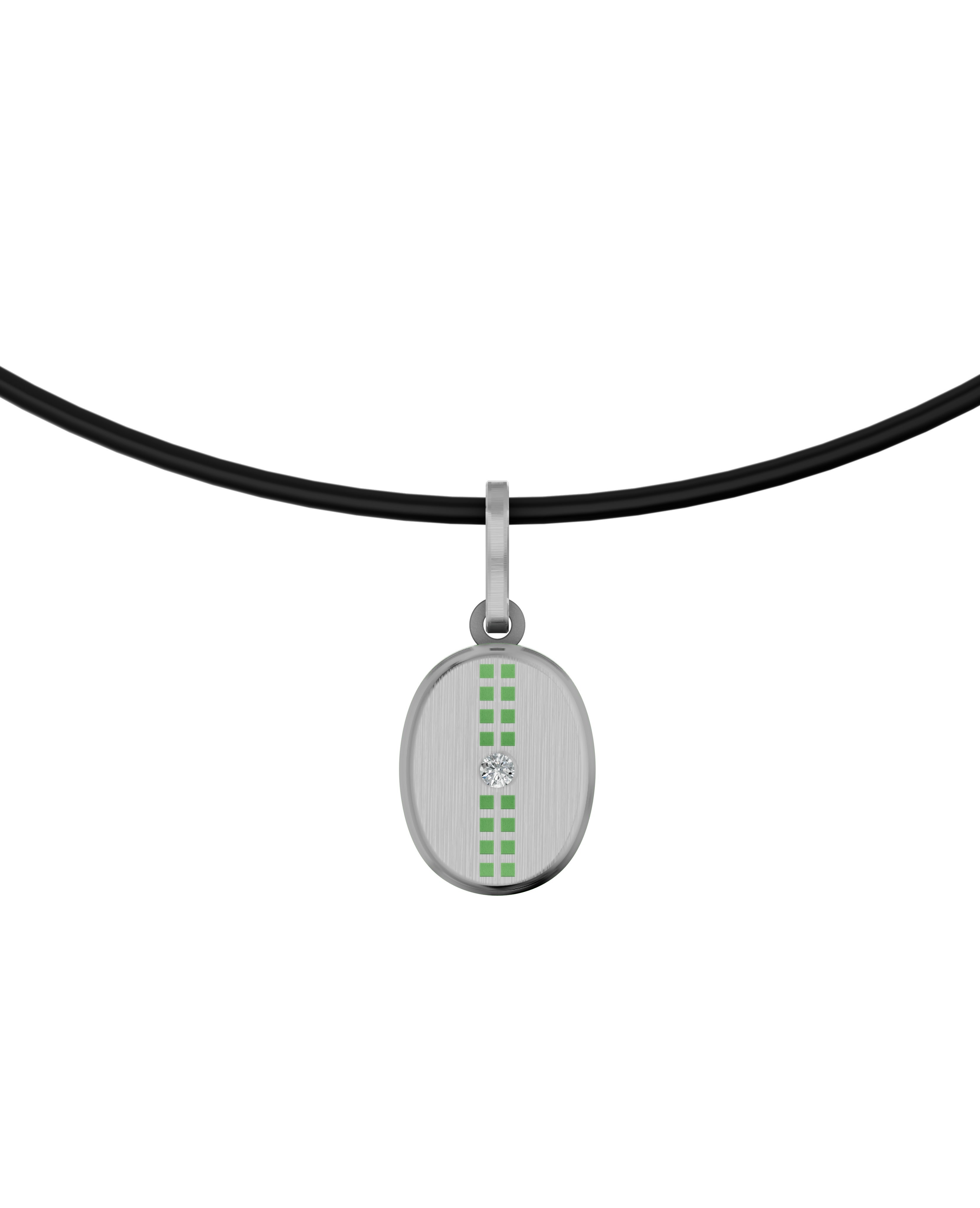 Titanium and Lab-grown Pendant