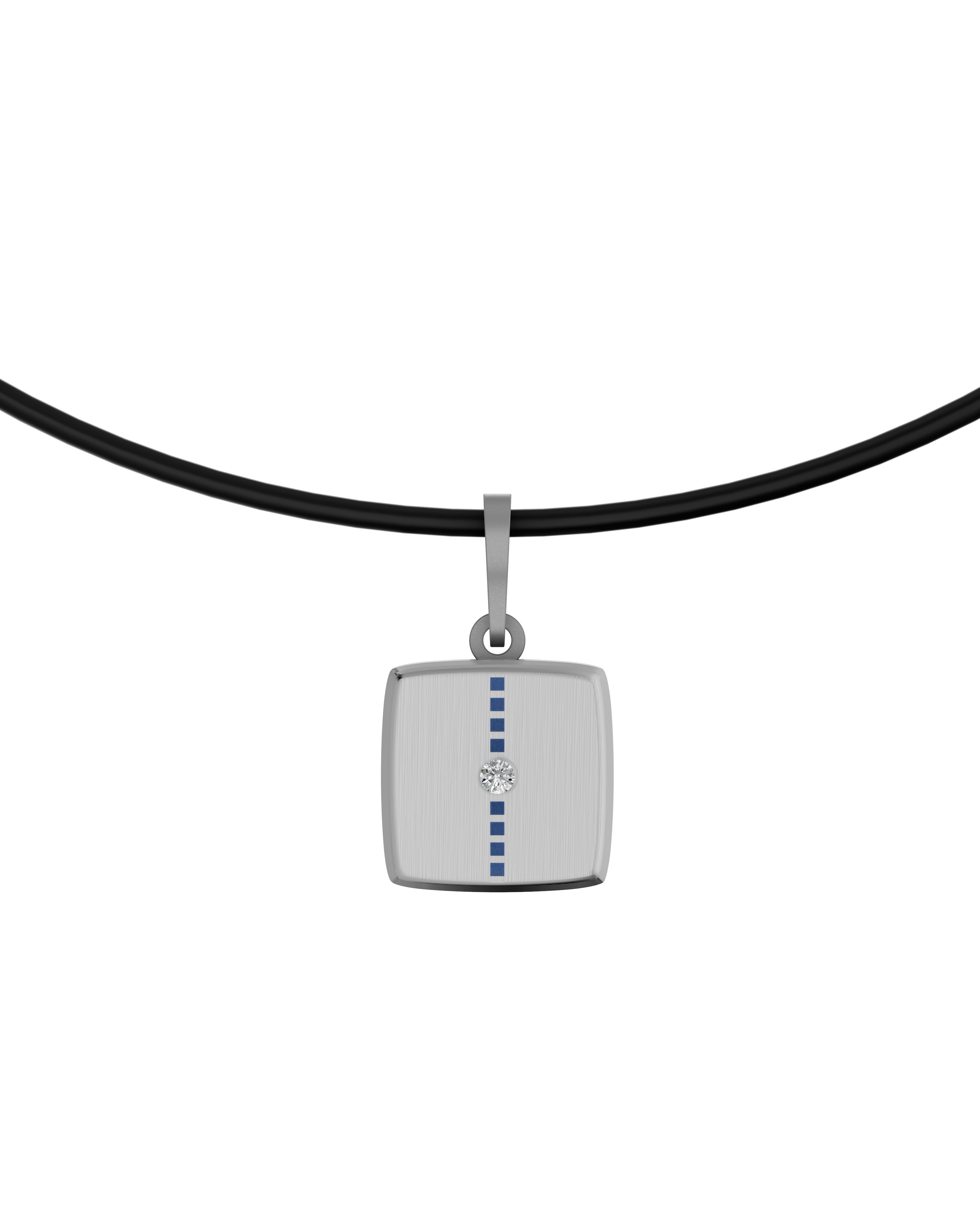 Titanium and Lab-gown Pendant