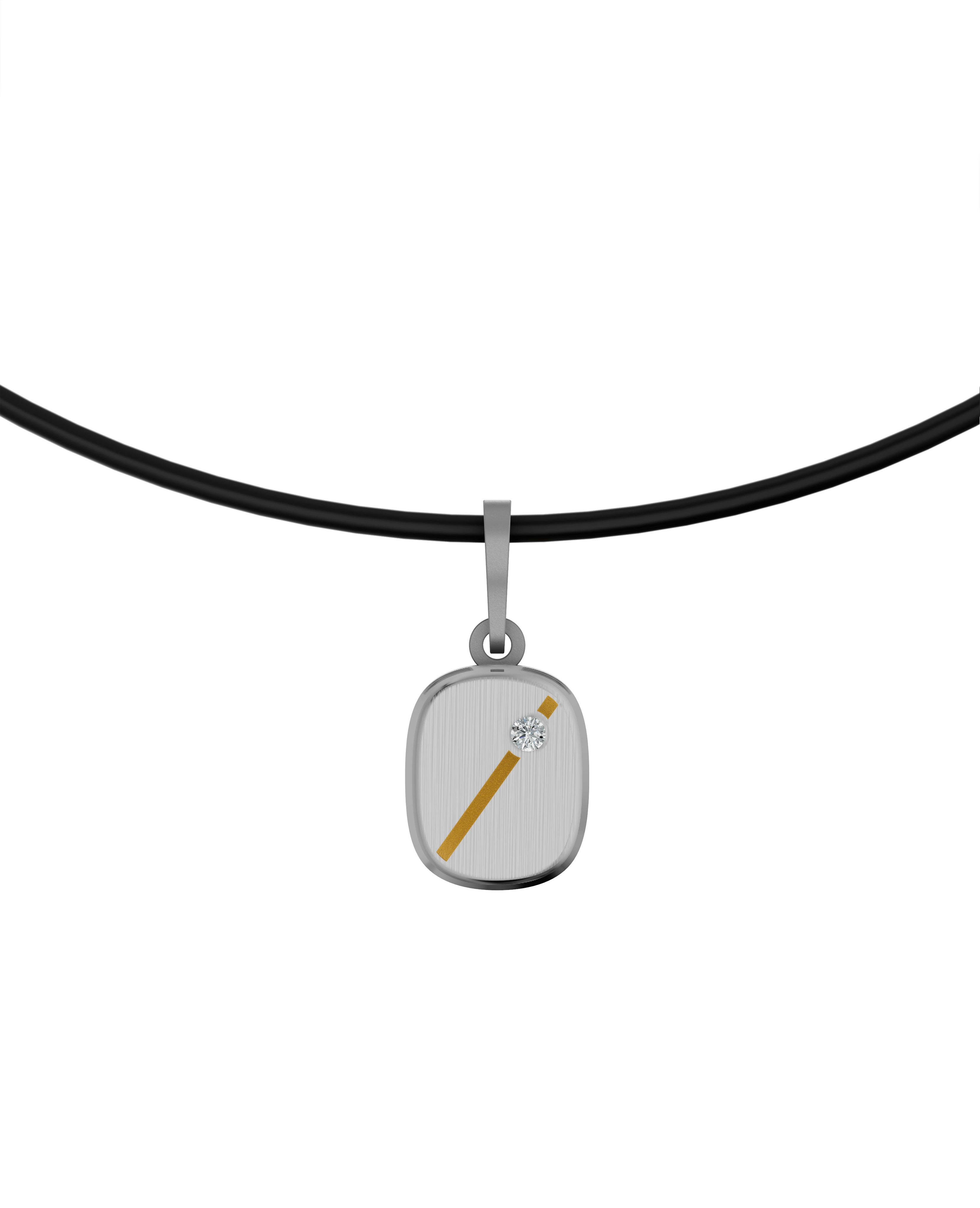 Titanium and Lab-gown Pendant
