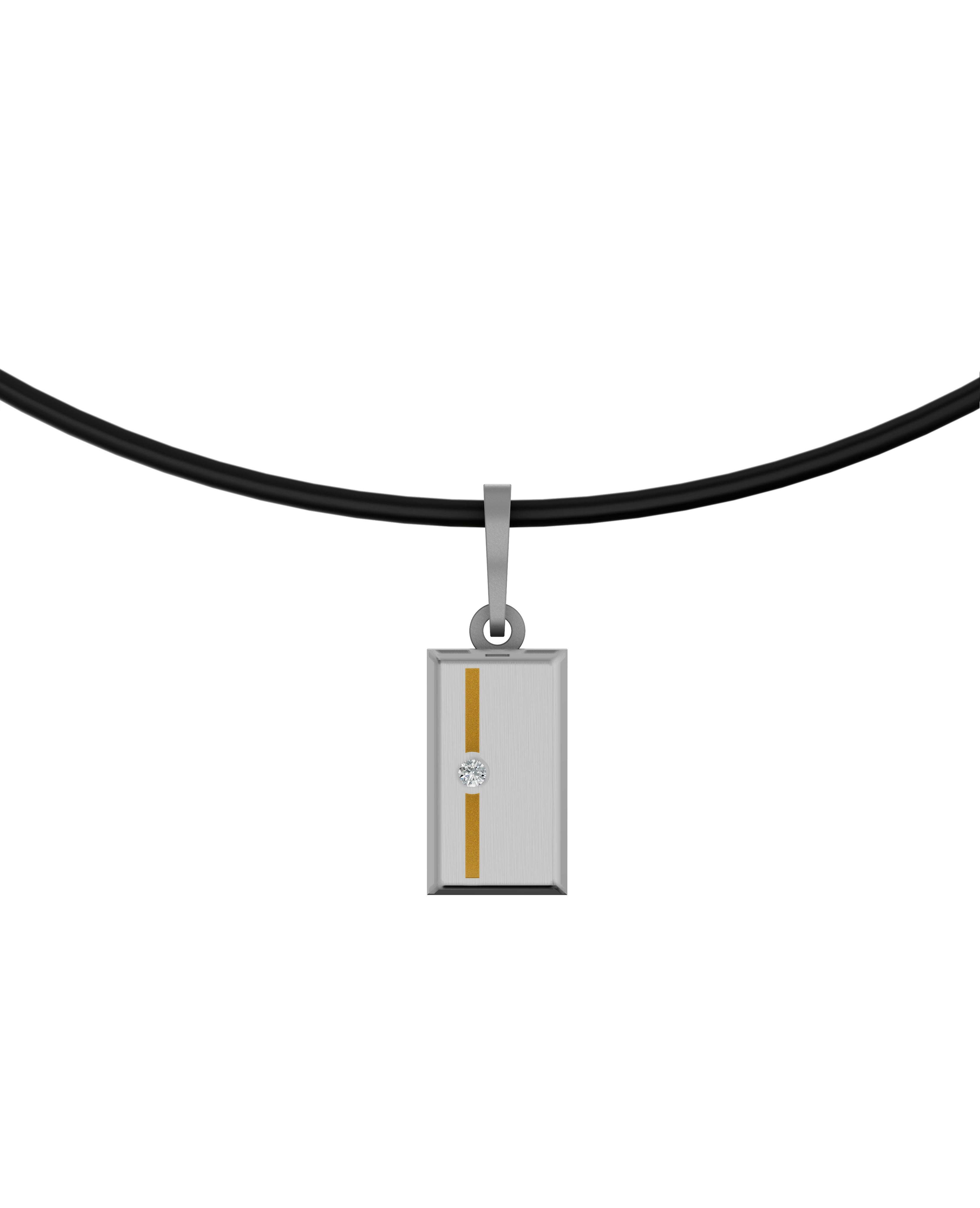 Titanium and Lab-gown Pendant