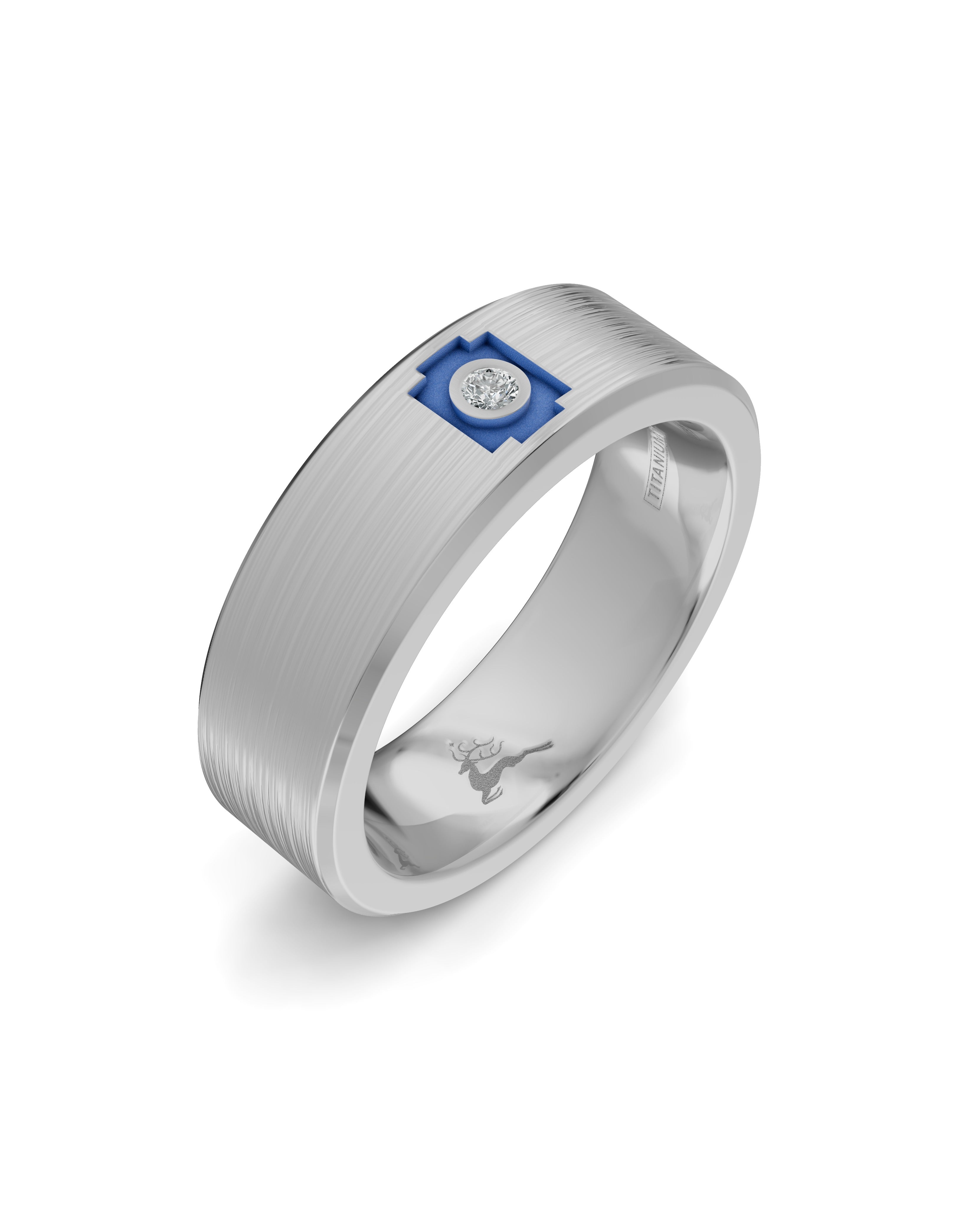 Titanium and Lab-grown Ring