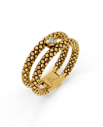 Serpens Twin Coil Ring