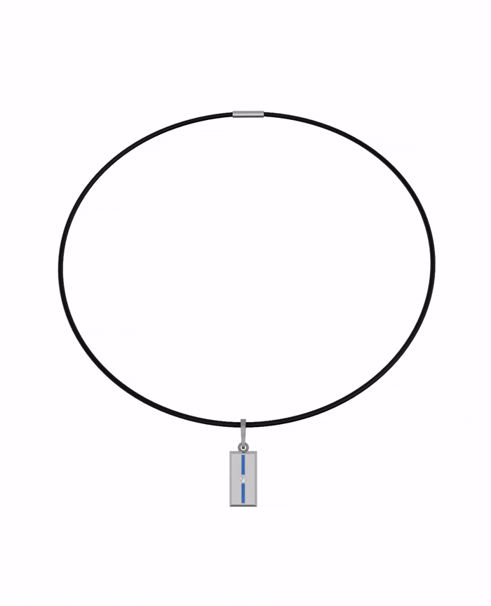 Titanium and Lab-grown Pendant