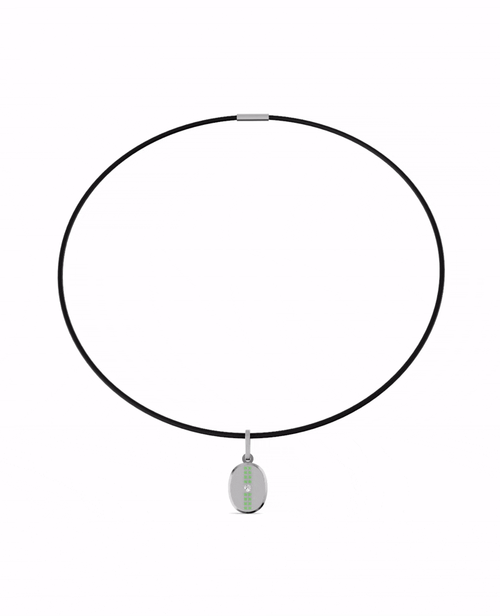 Titanium and Lab-grown Pendant