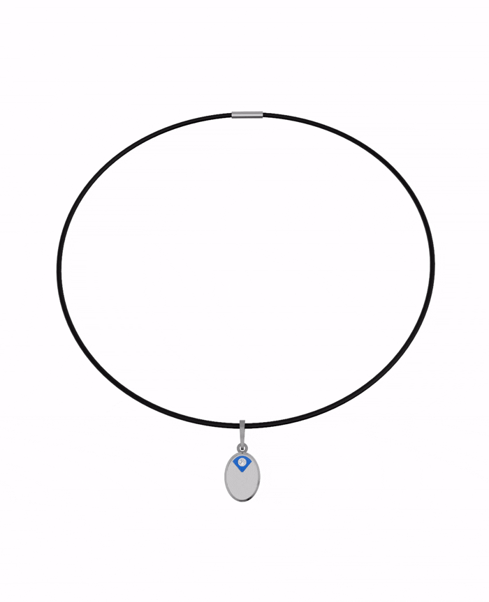 Titanium and Lab-gown Pendant