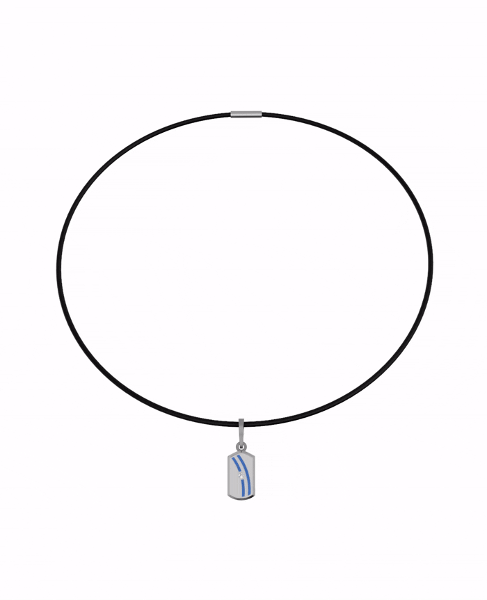 Titanium and Lab-gown Pendant