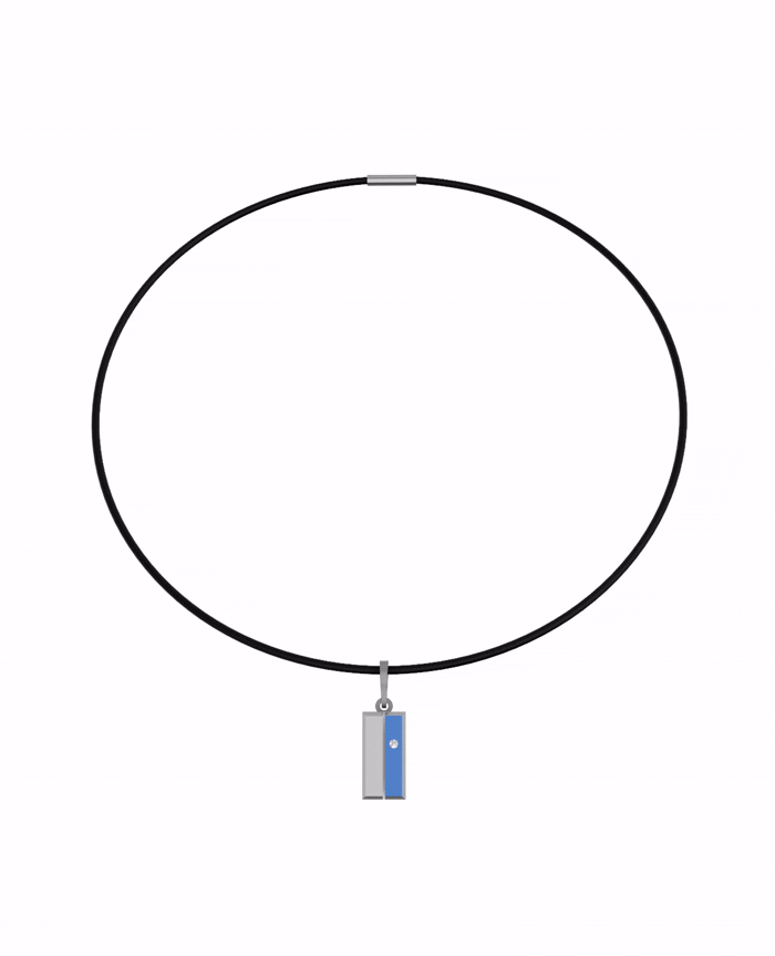 Titanium and Lab-gown Pendant