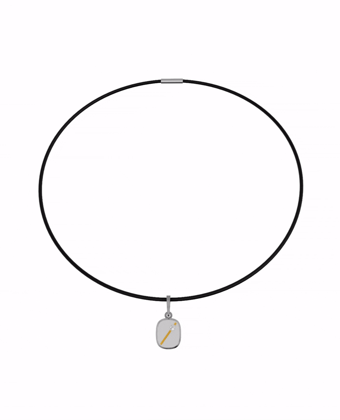 Titanium and Lab-gown Pendant