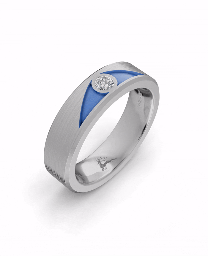Titanium and Lab-grown Ring