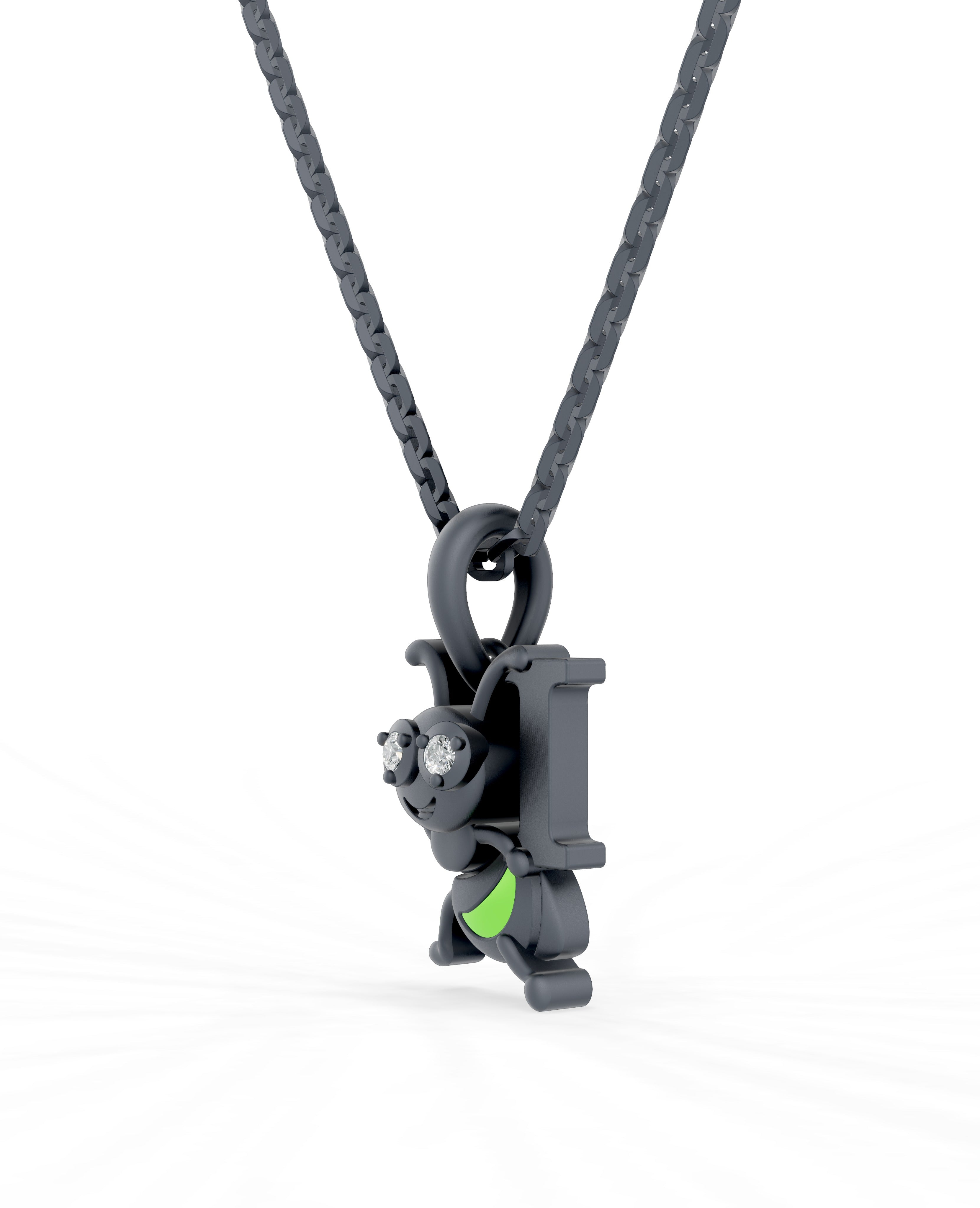 Inka the Ant — Letter I Initial Pendant