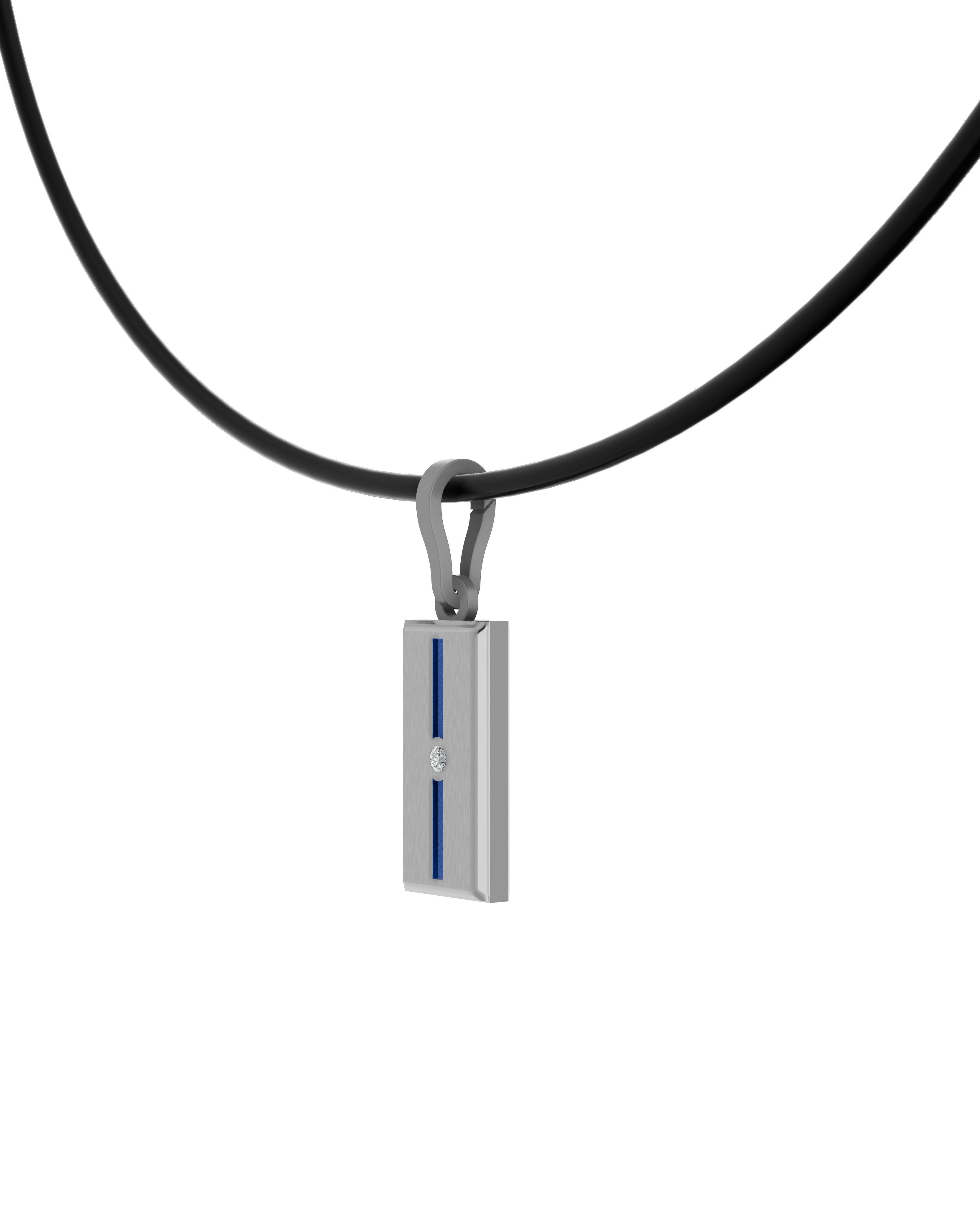 Titanium and Lab-grown Pendant