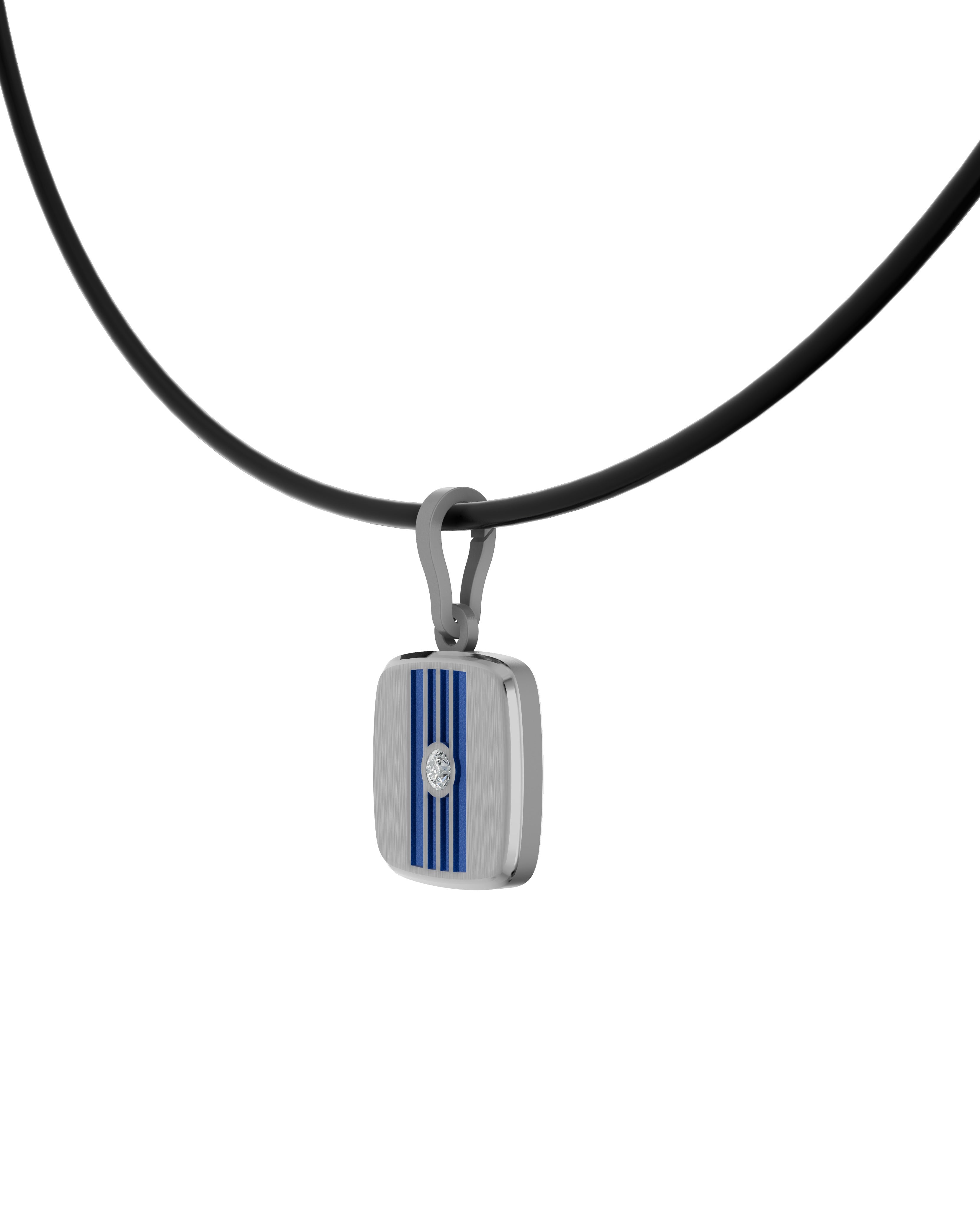 Titanium and Lab-grown Pendant