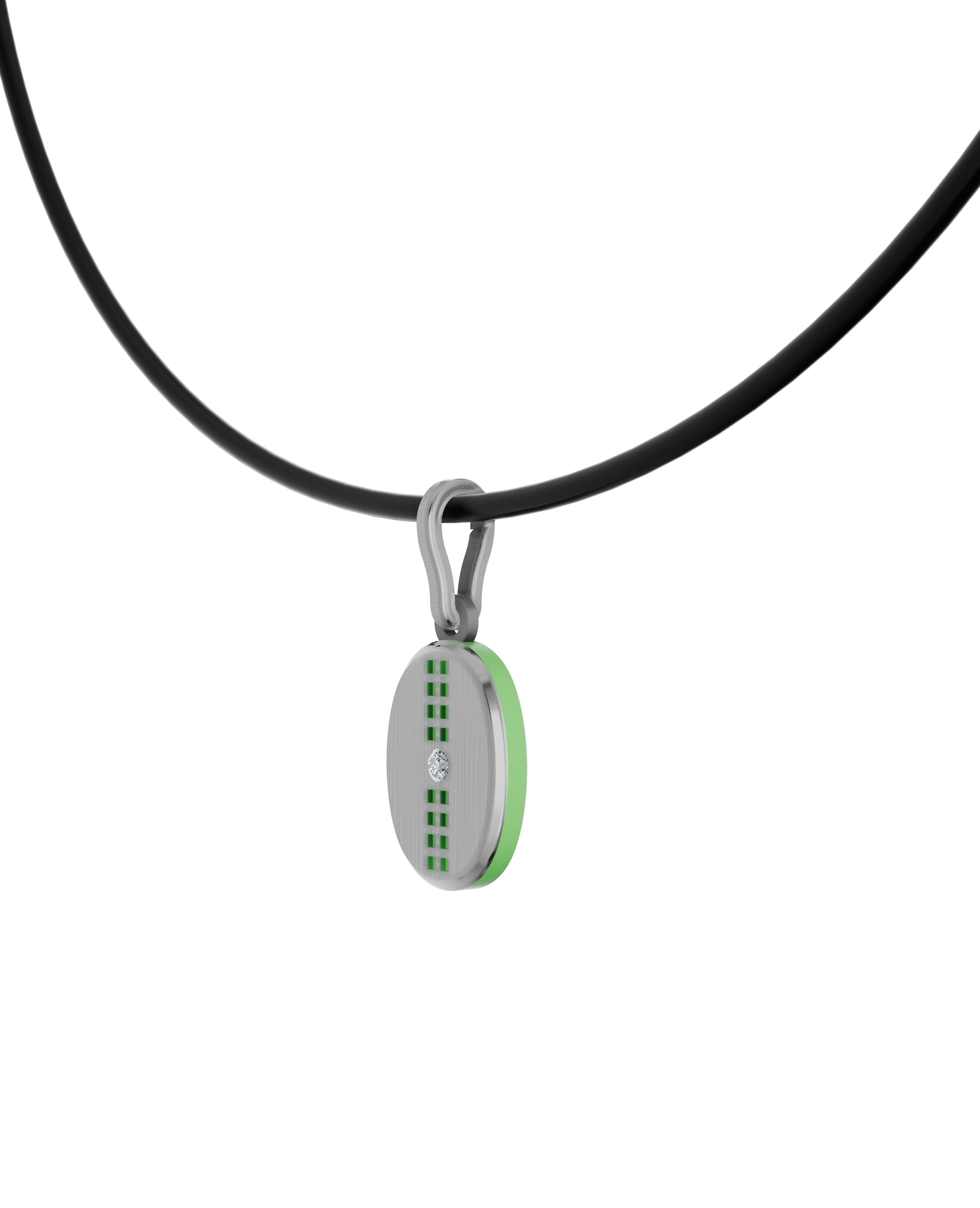 Titanium and Lab-grown Pendant