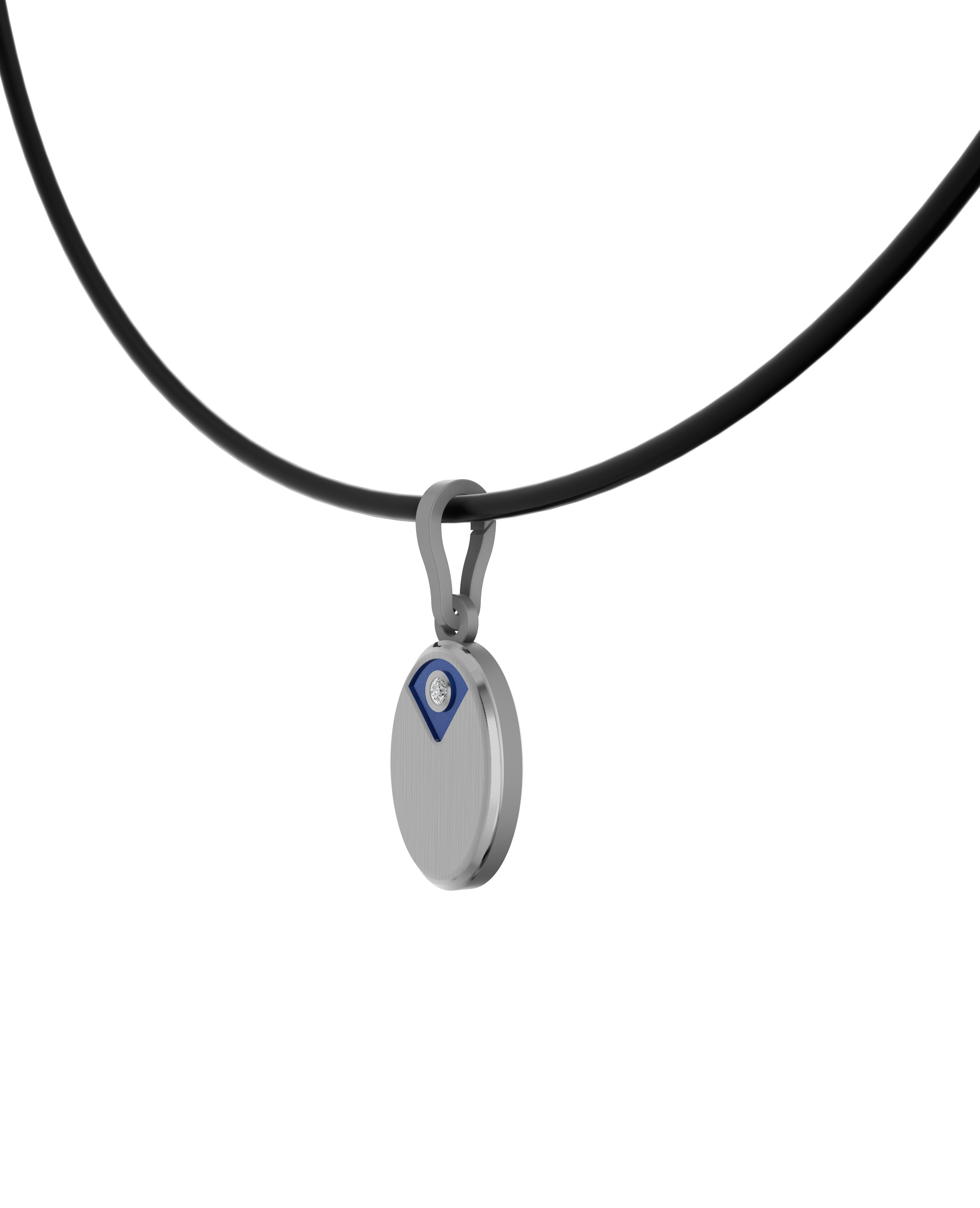 Titanium and Lab-gown Pendant