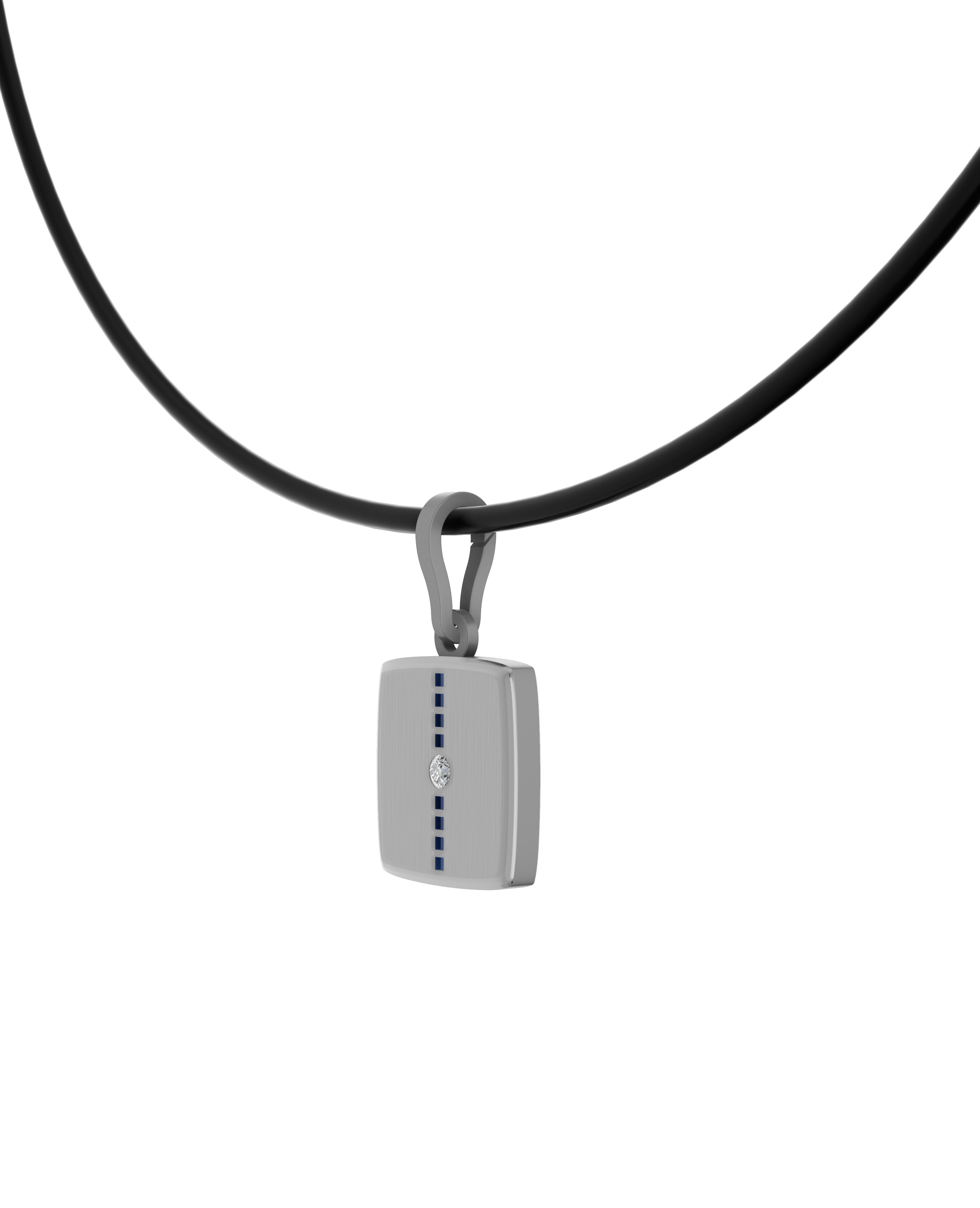 Titanium and Lab-gown Pendant