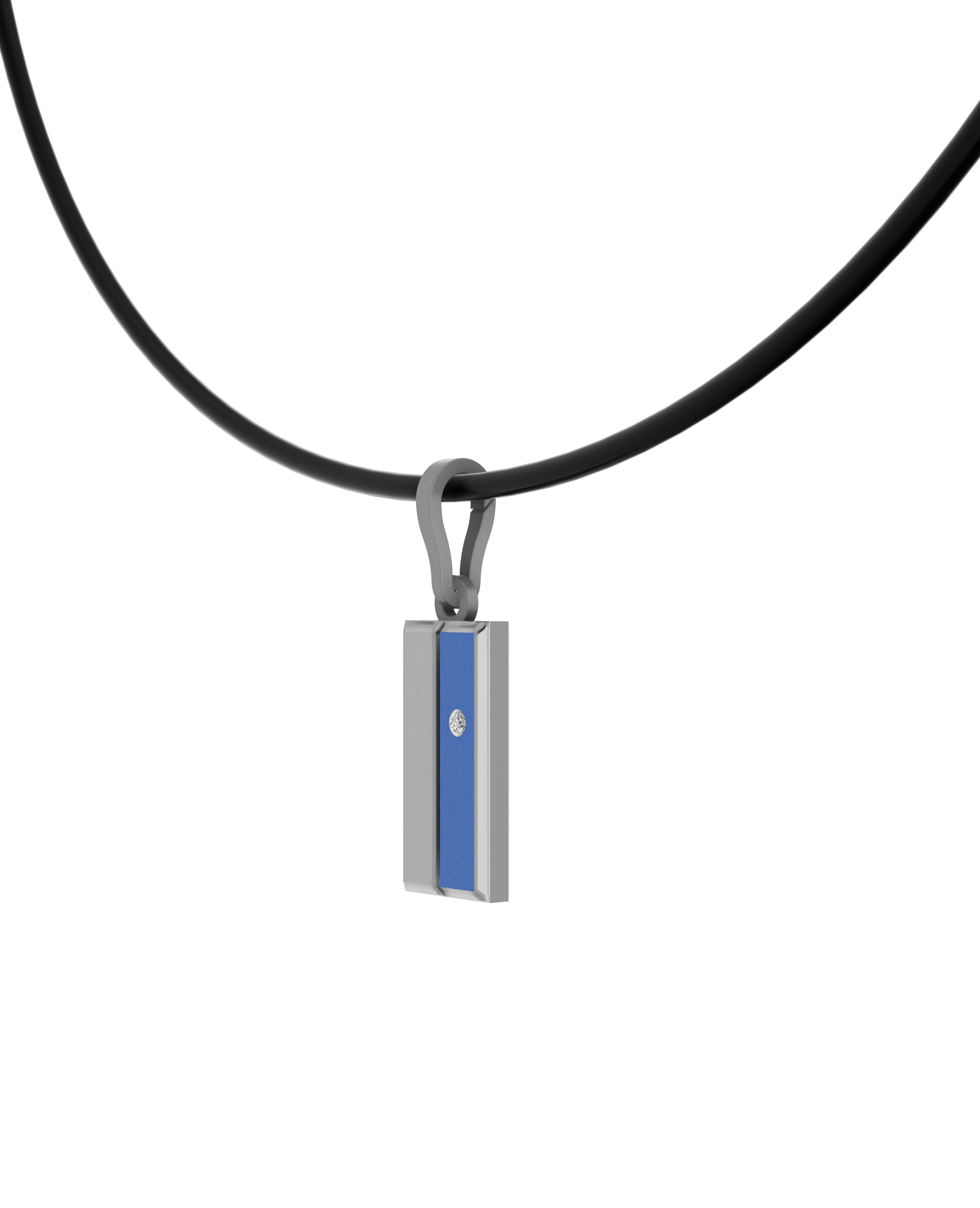 Titanium and Lab-gown Pendant