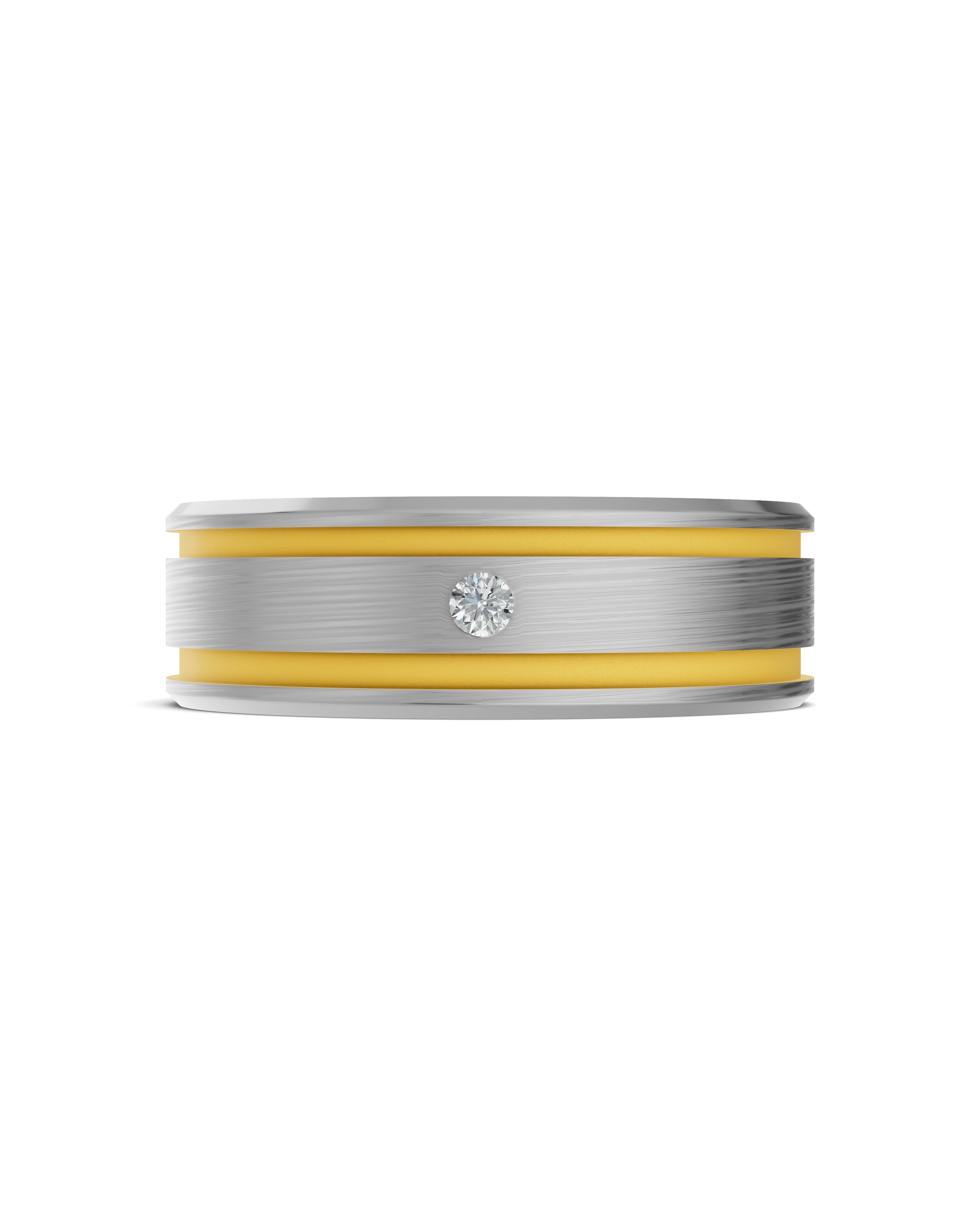 Titanium and Lab-grown Ring