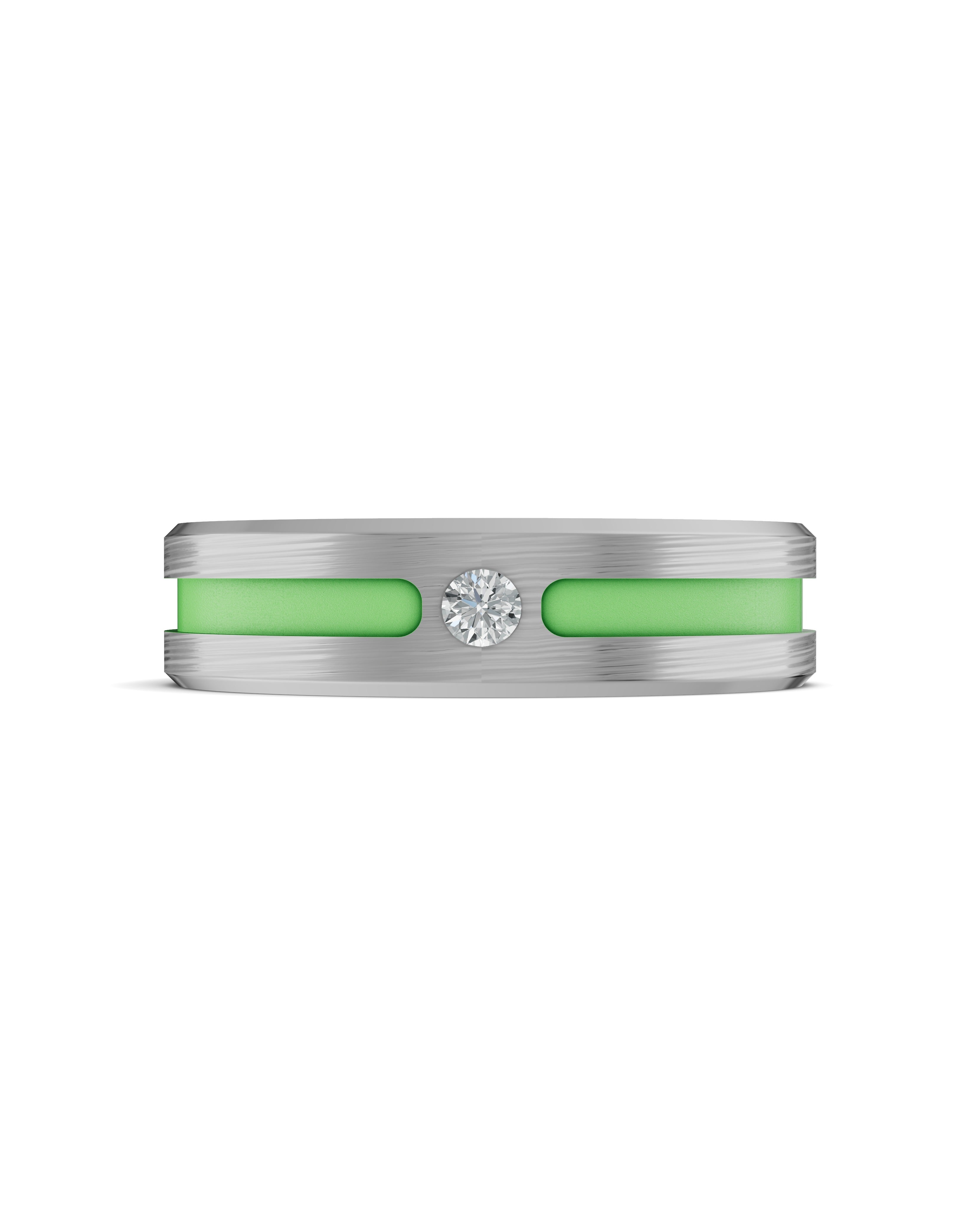 Titanium and Lab-grown Ring