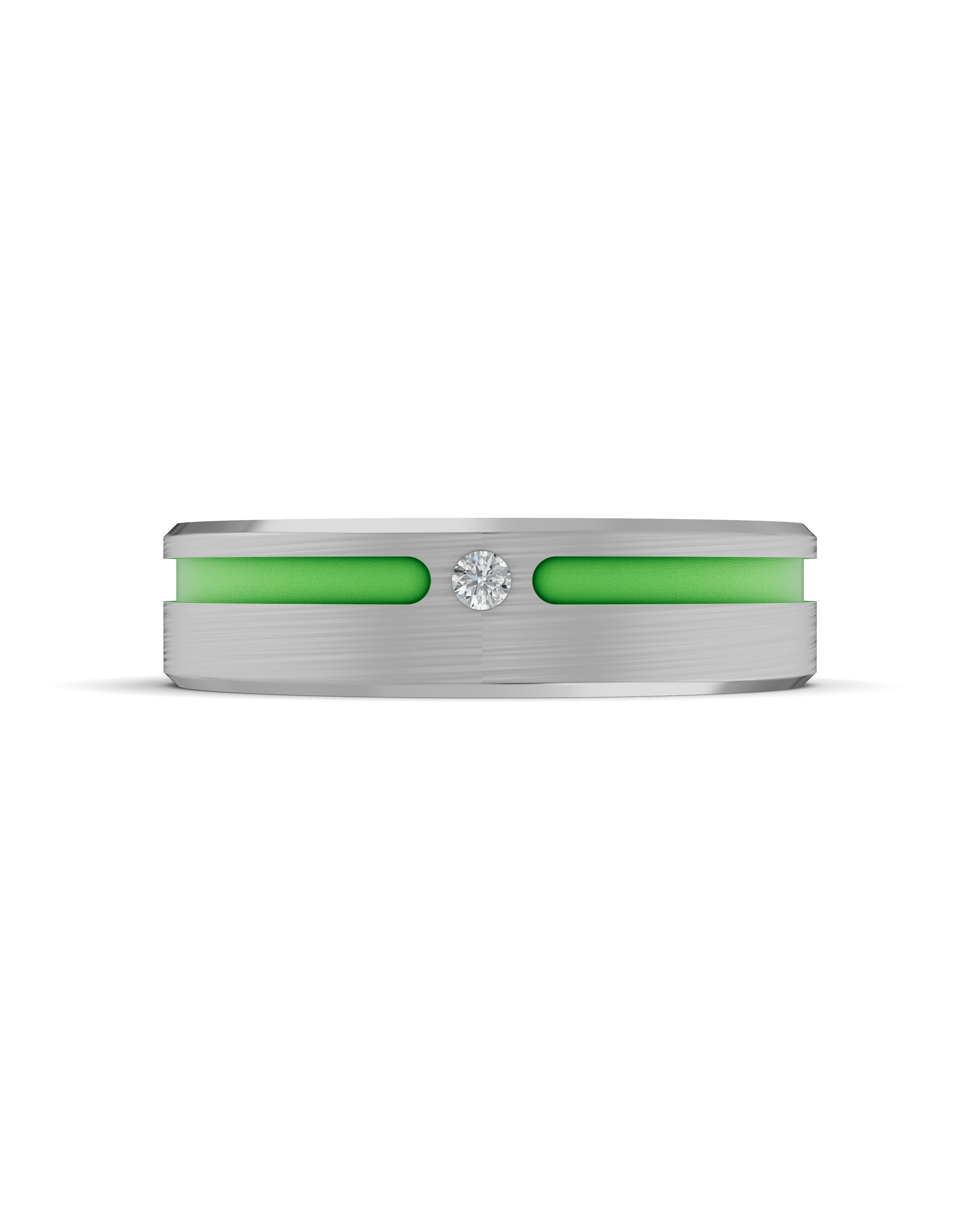 Titanium and Lab-grown Ring