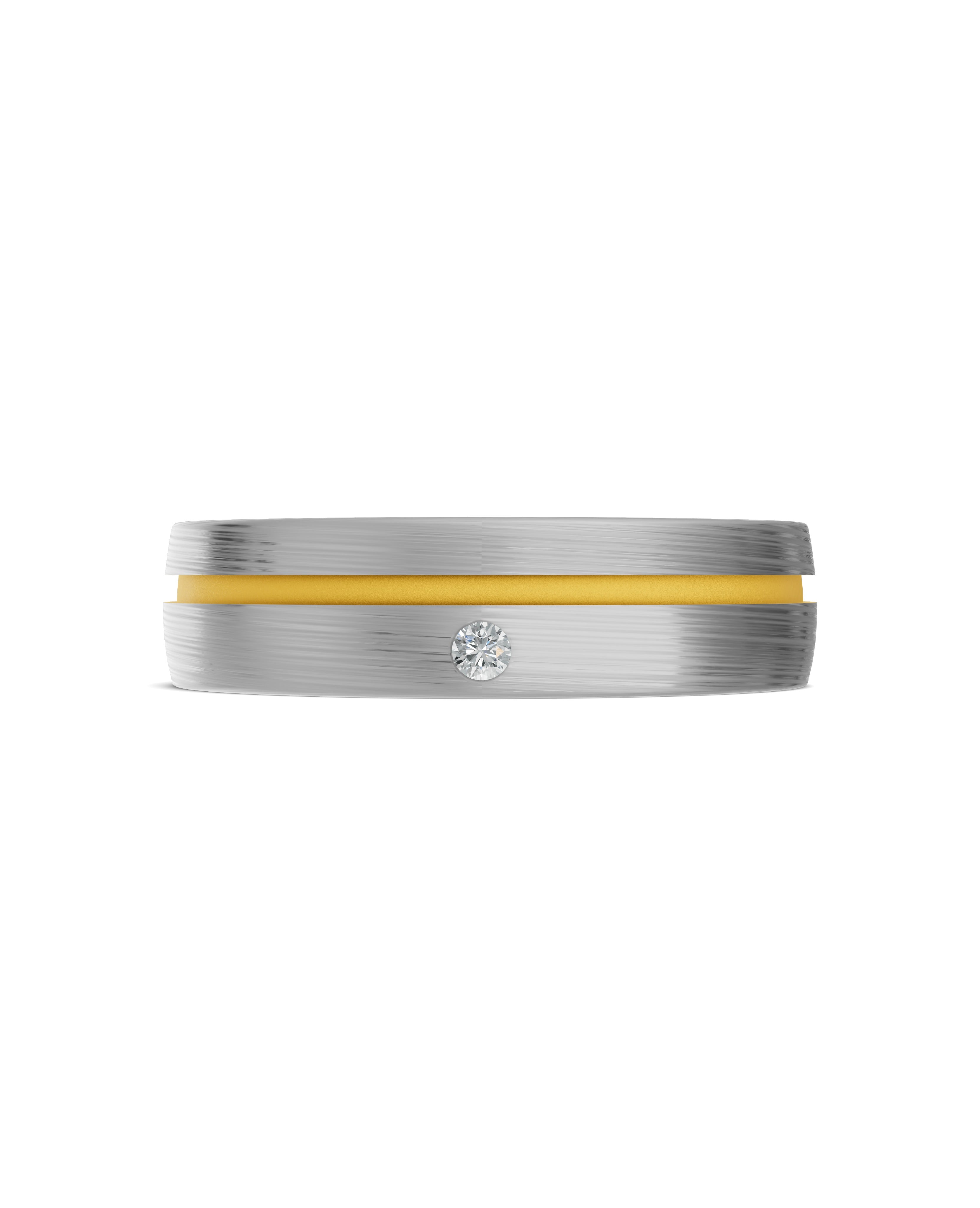 Titanium and Lab-grown Ring