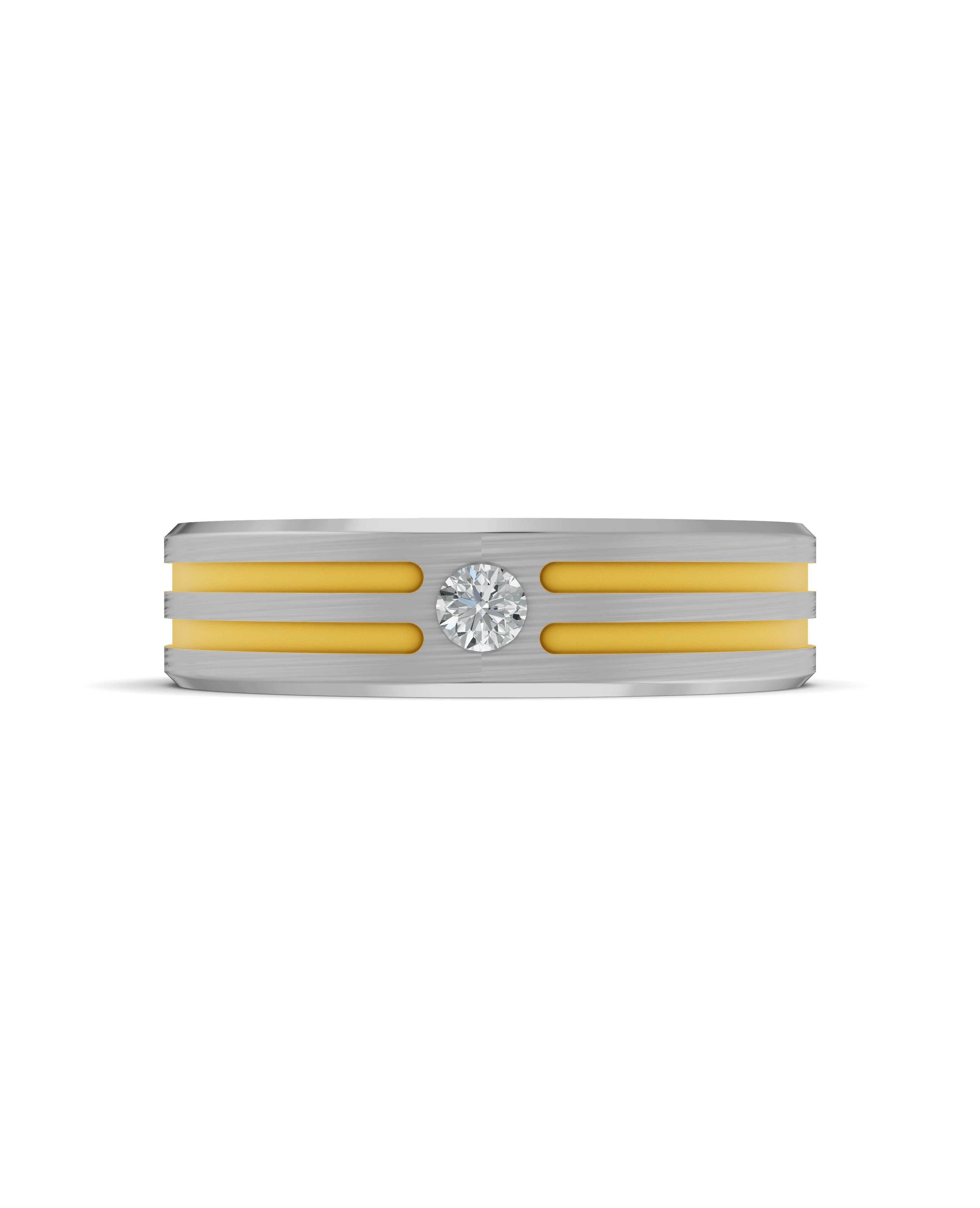 Titanium and Lab-grown Ring