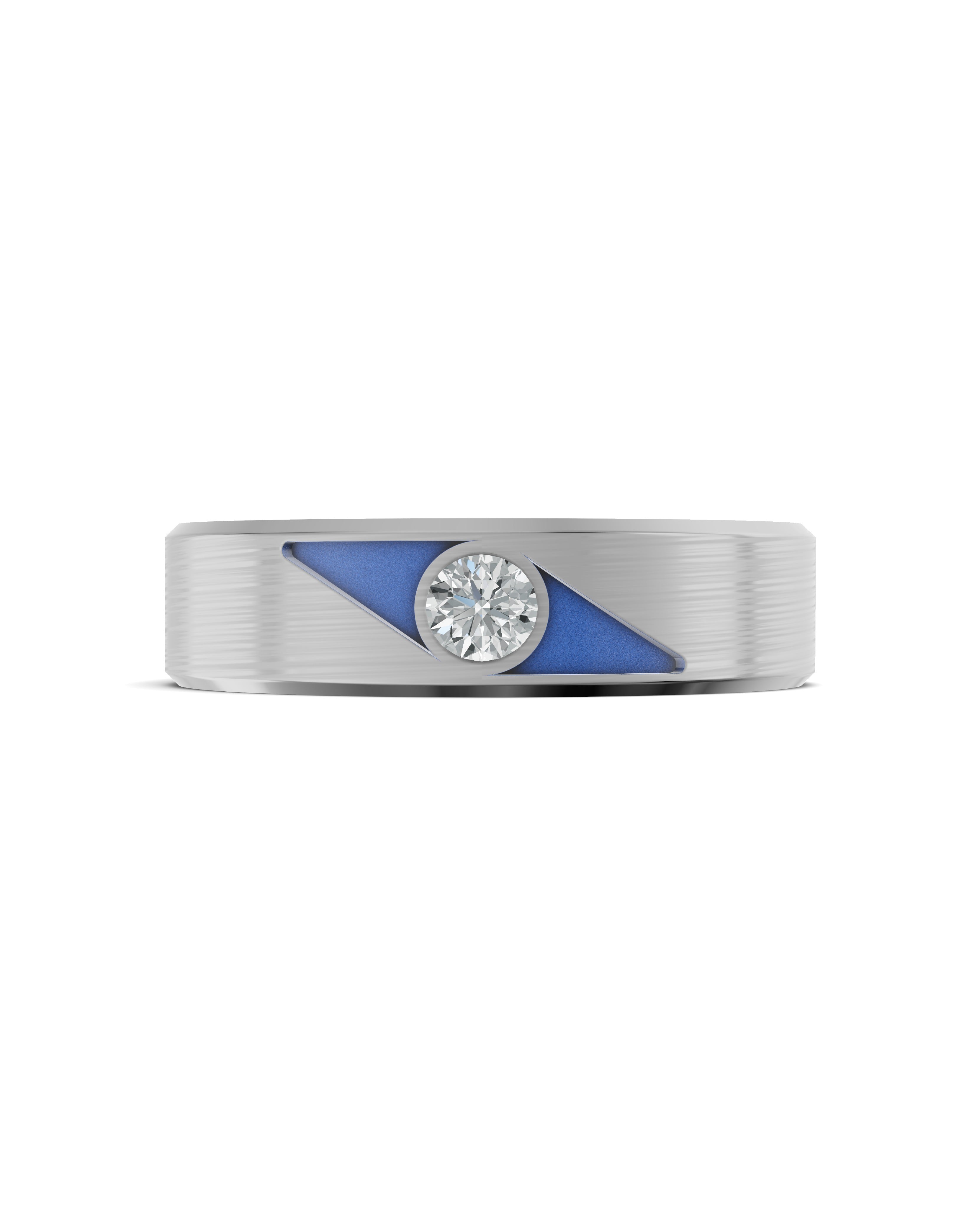Titanium and Lab-grown Ring