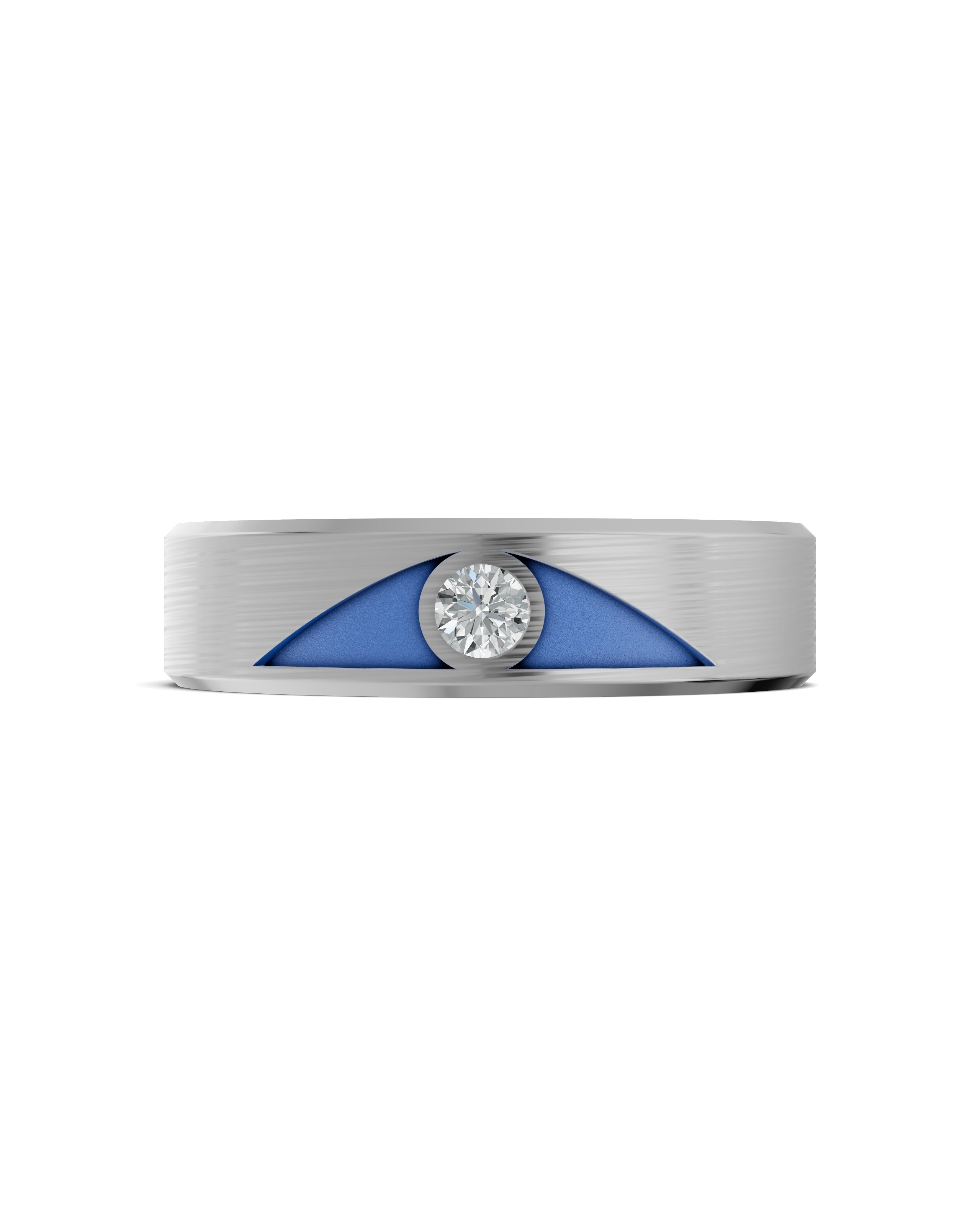 Titanium and Lab-grown Ring