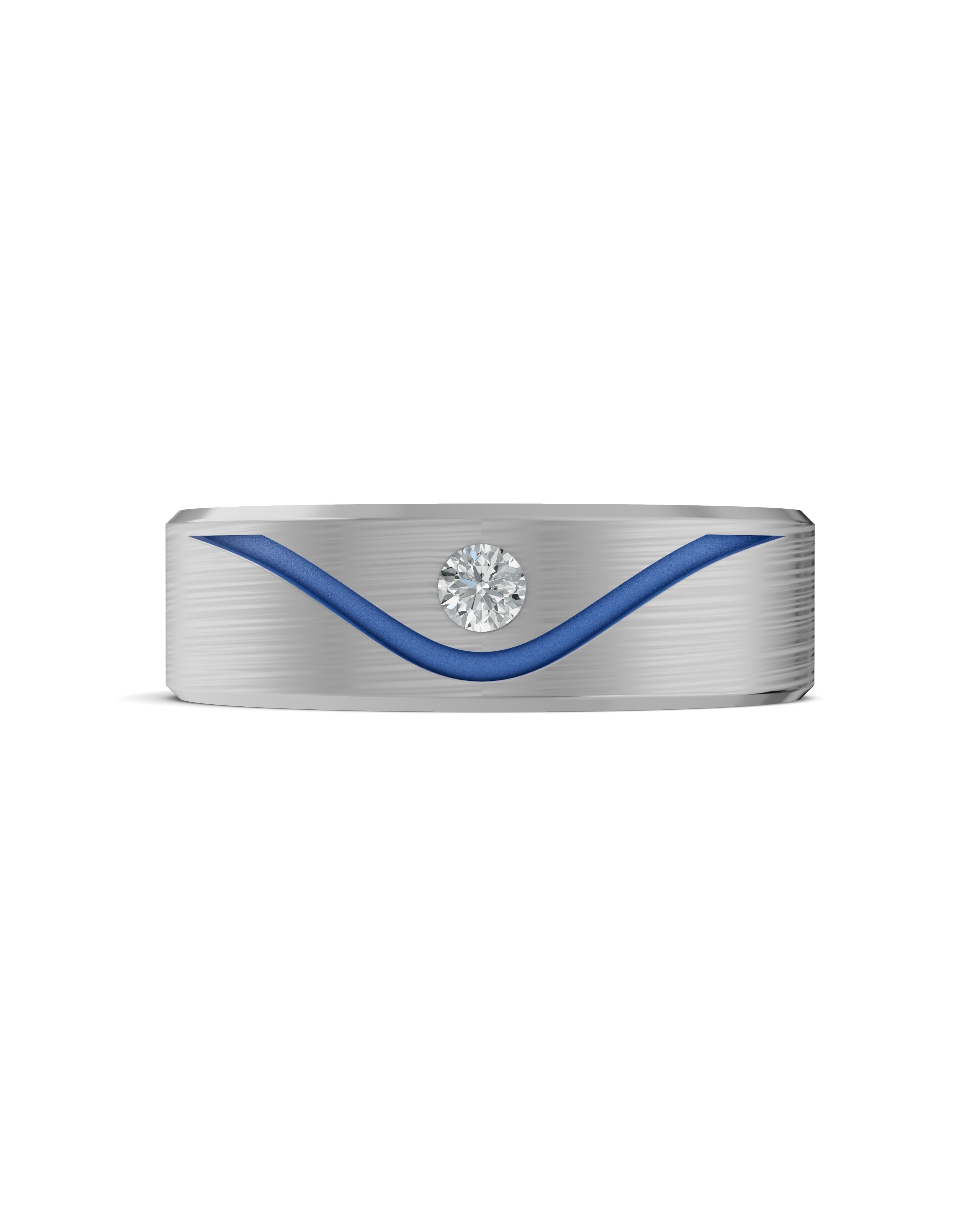 Titanium and Lab-grown Ring