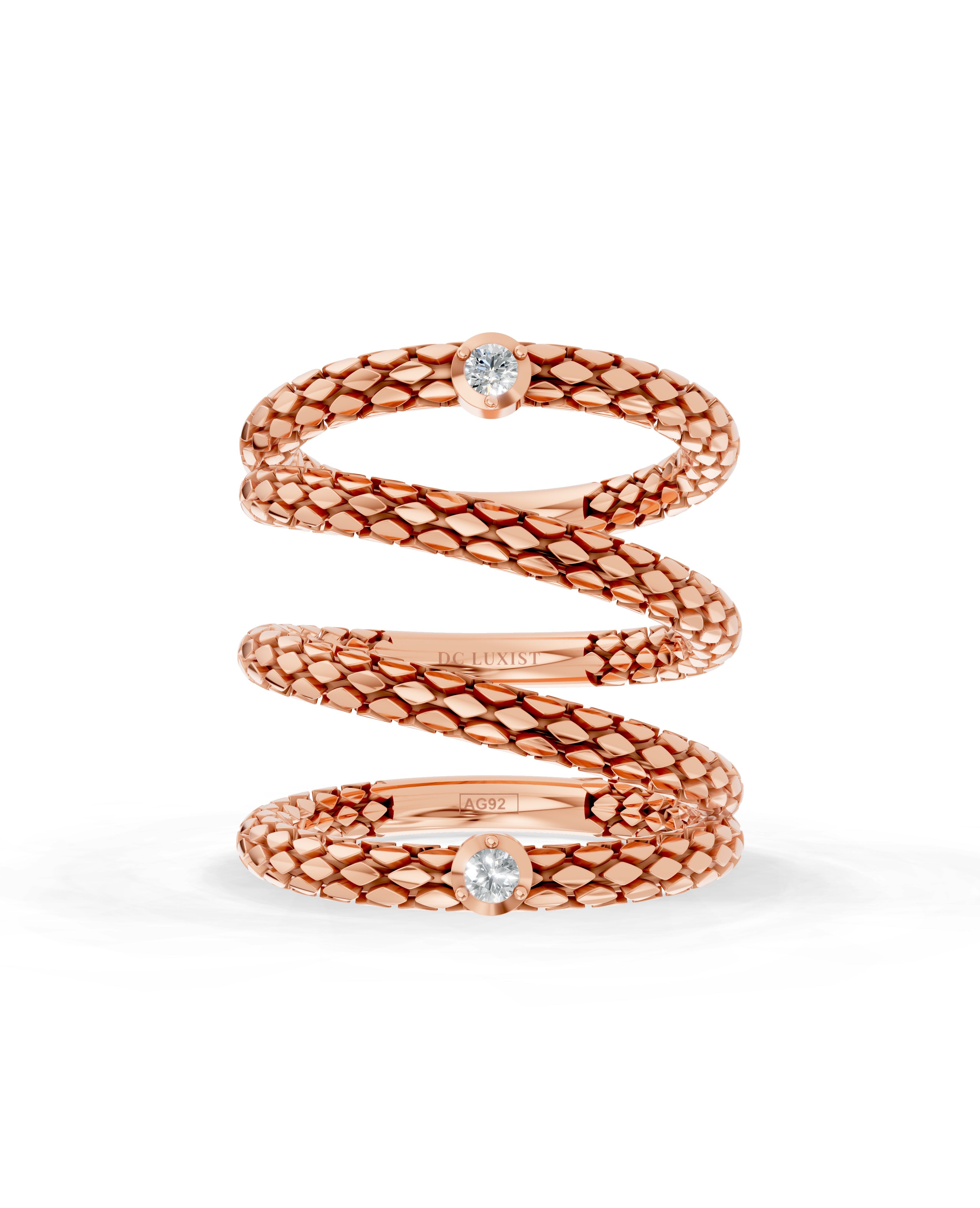 Serpens long Coil Ring