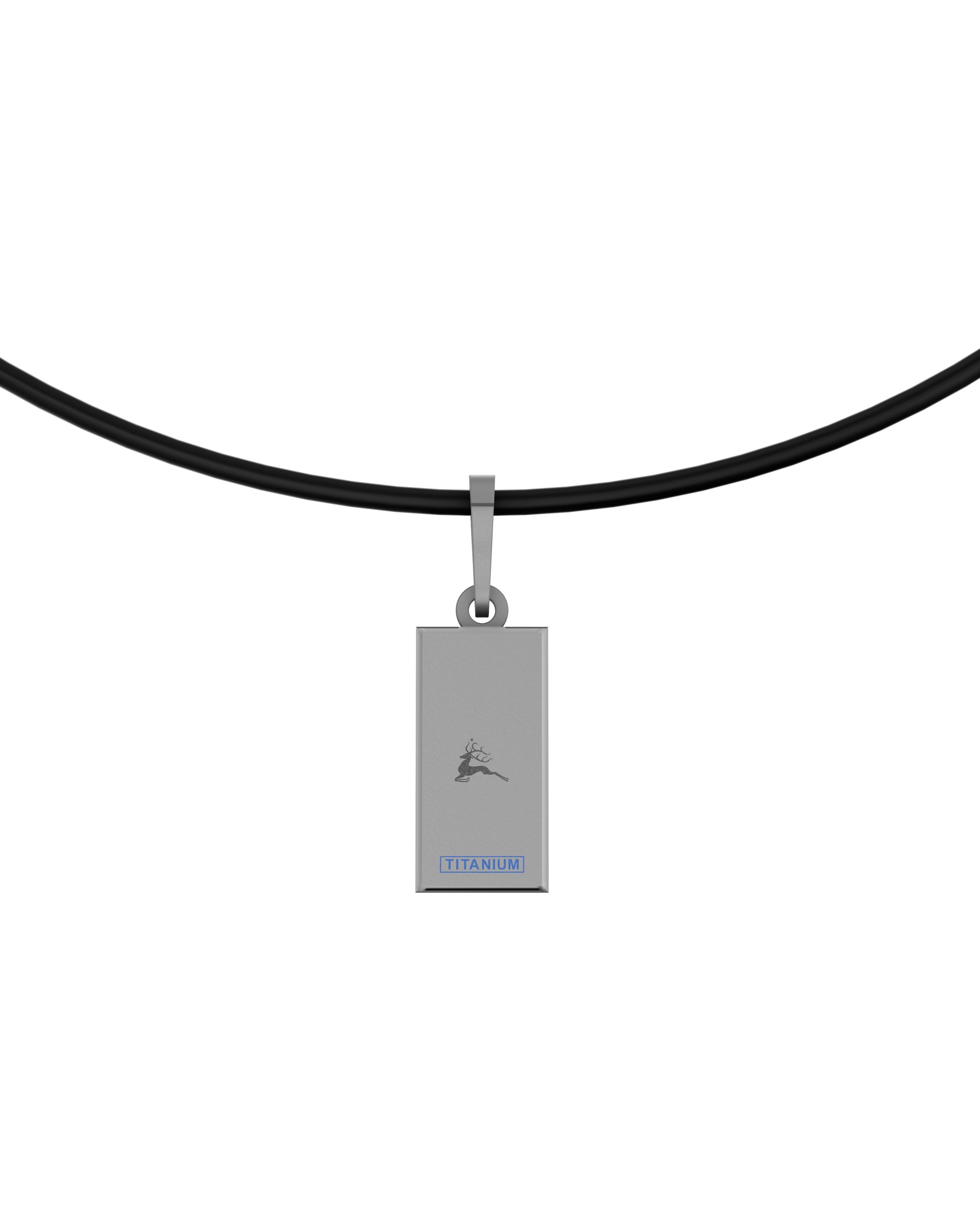 Titanium and Lab-grown Pendant