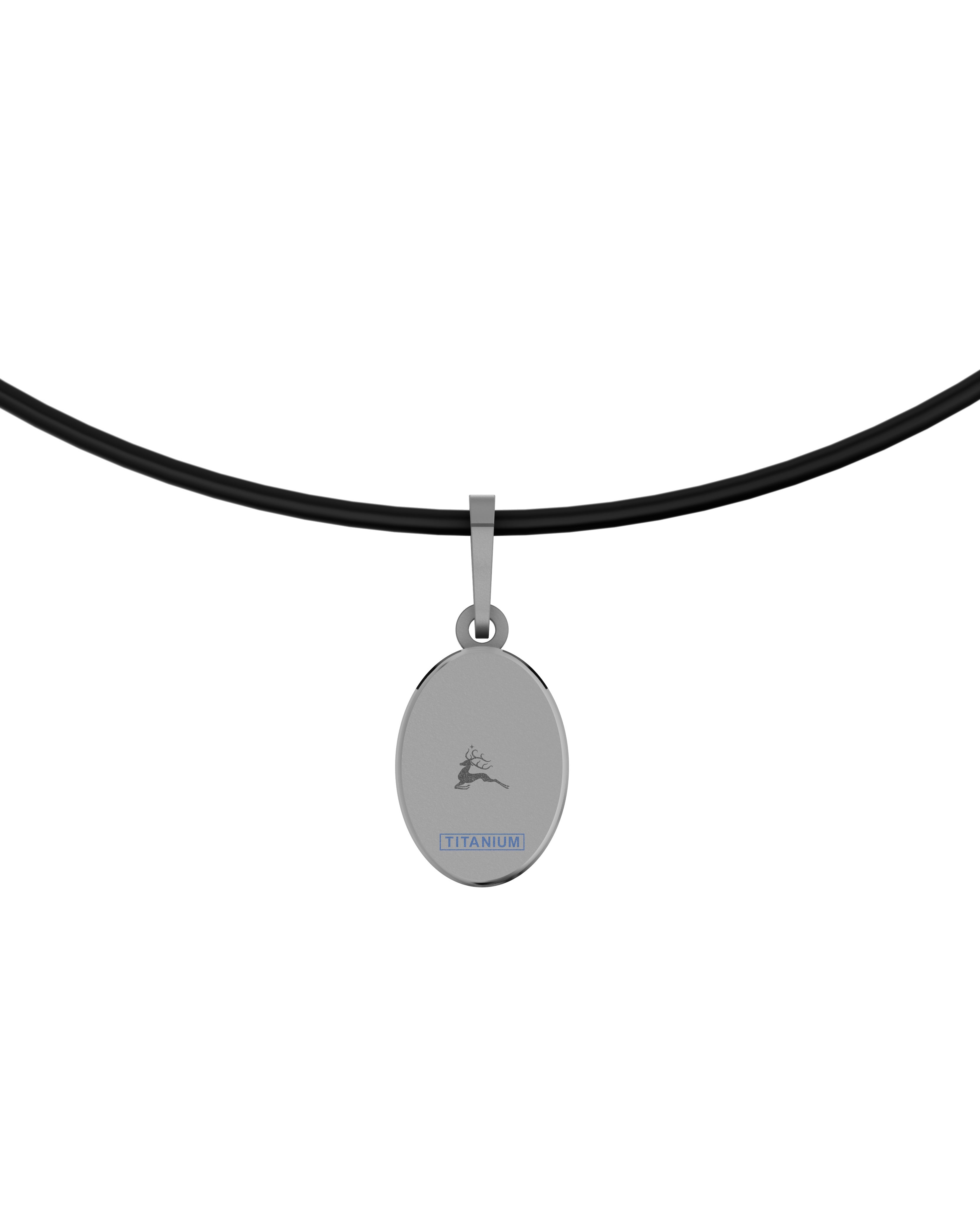 Titanium and Lab-gown Pendant