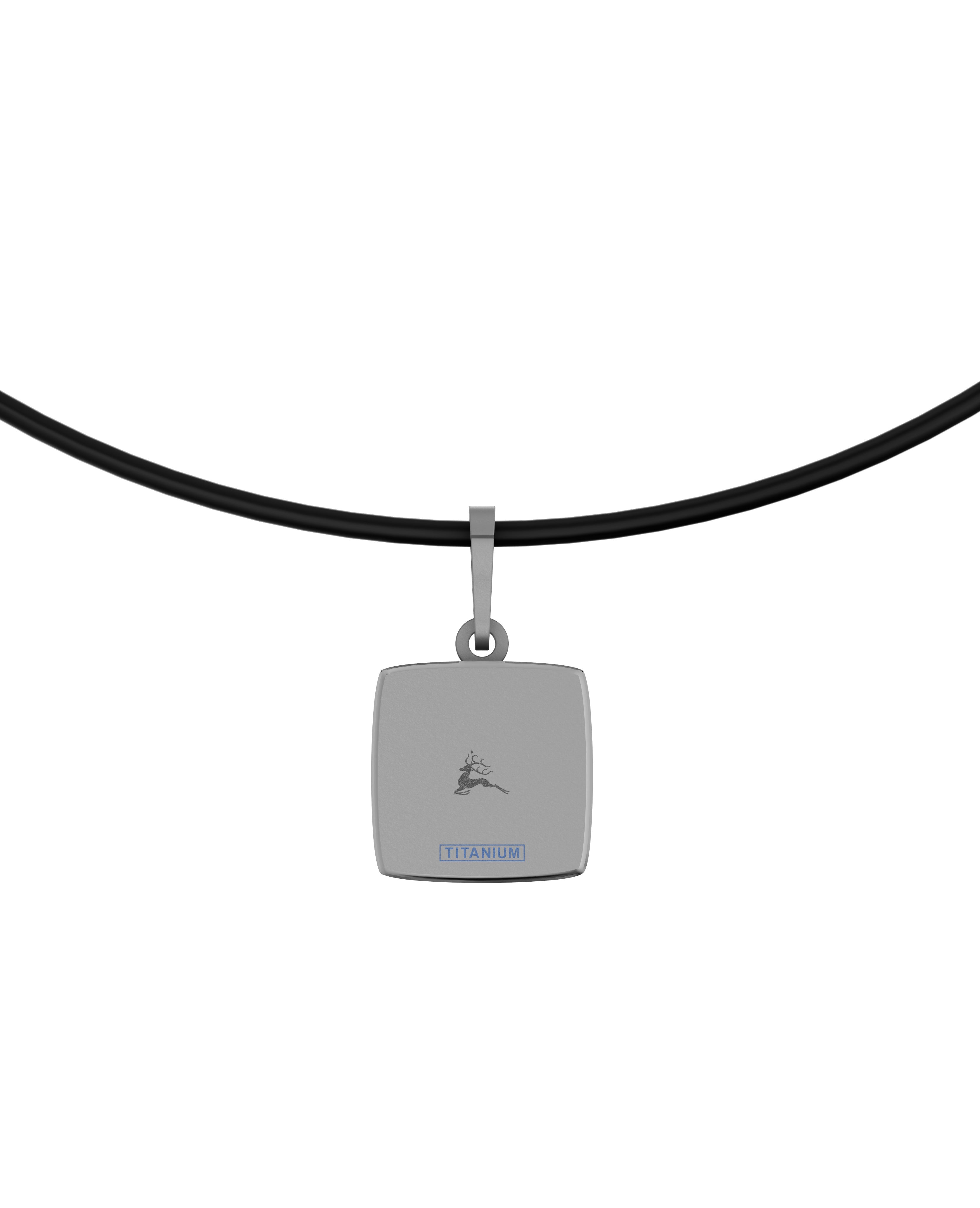 Titanium and Lab-gown Pendant
