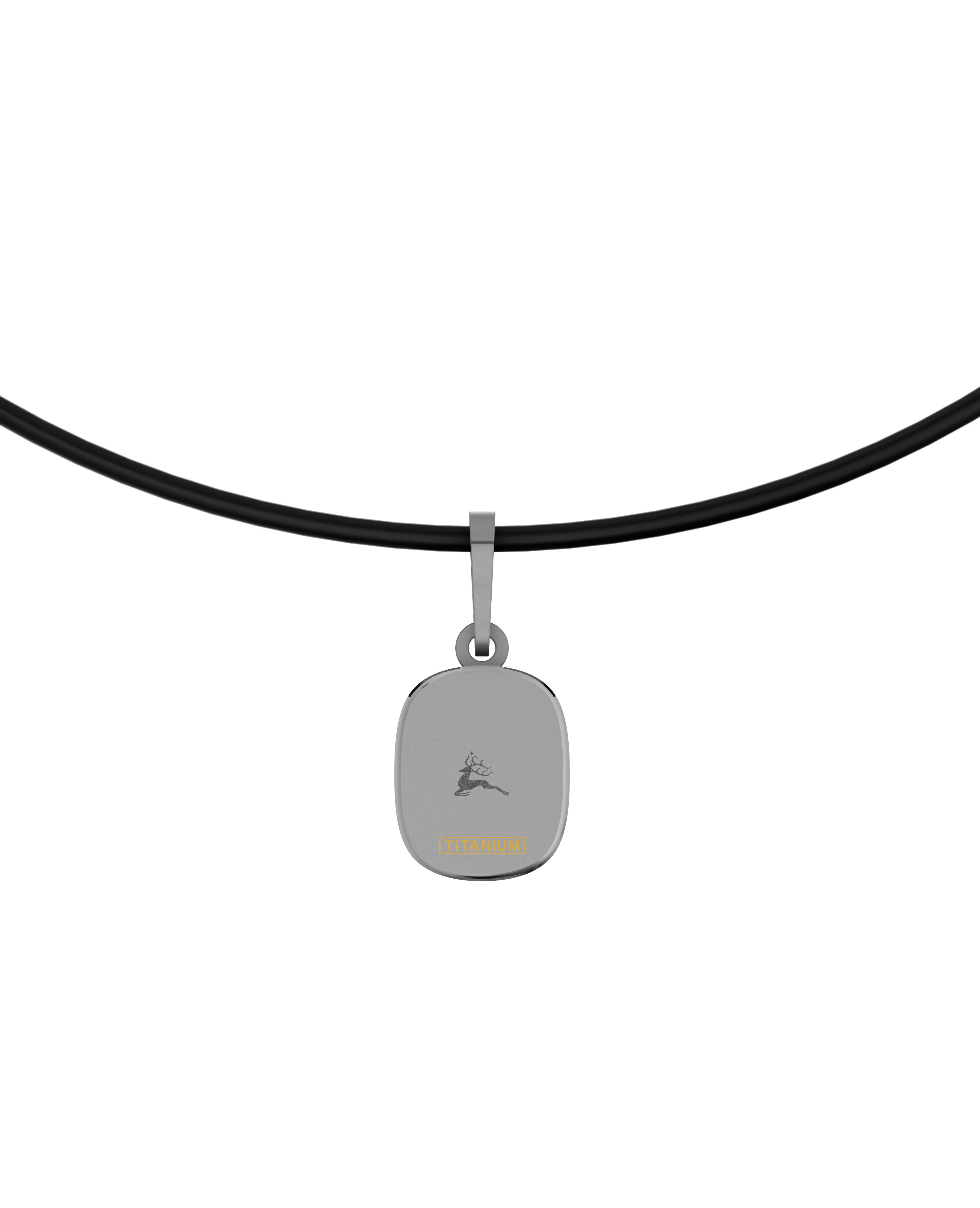 Titanium and Lab-gown Pendant