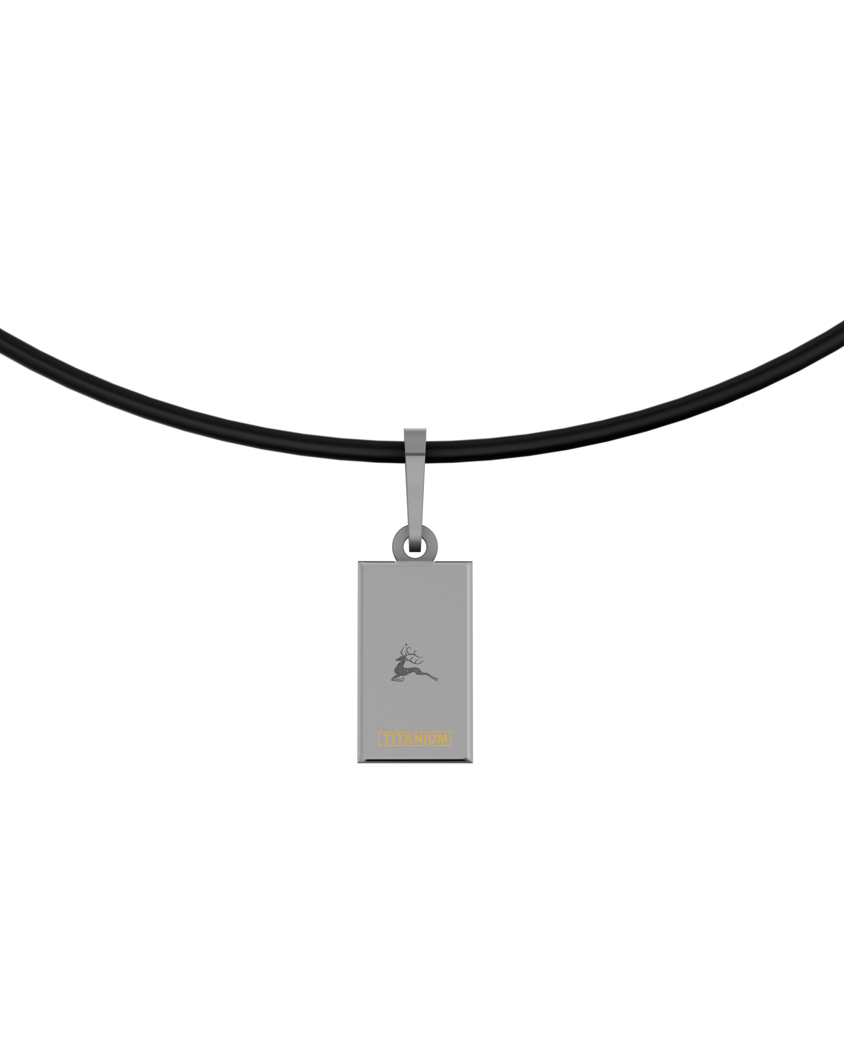 Titanium and Lab-gown Pendant