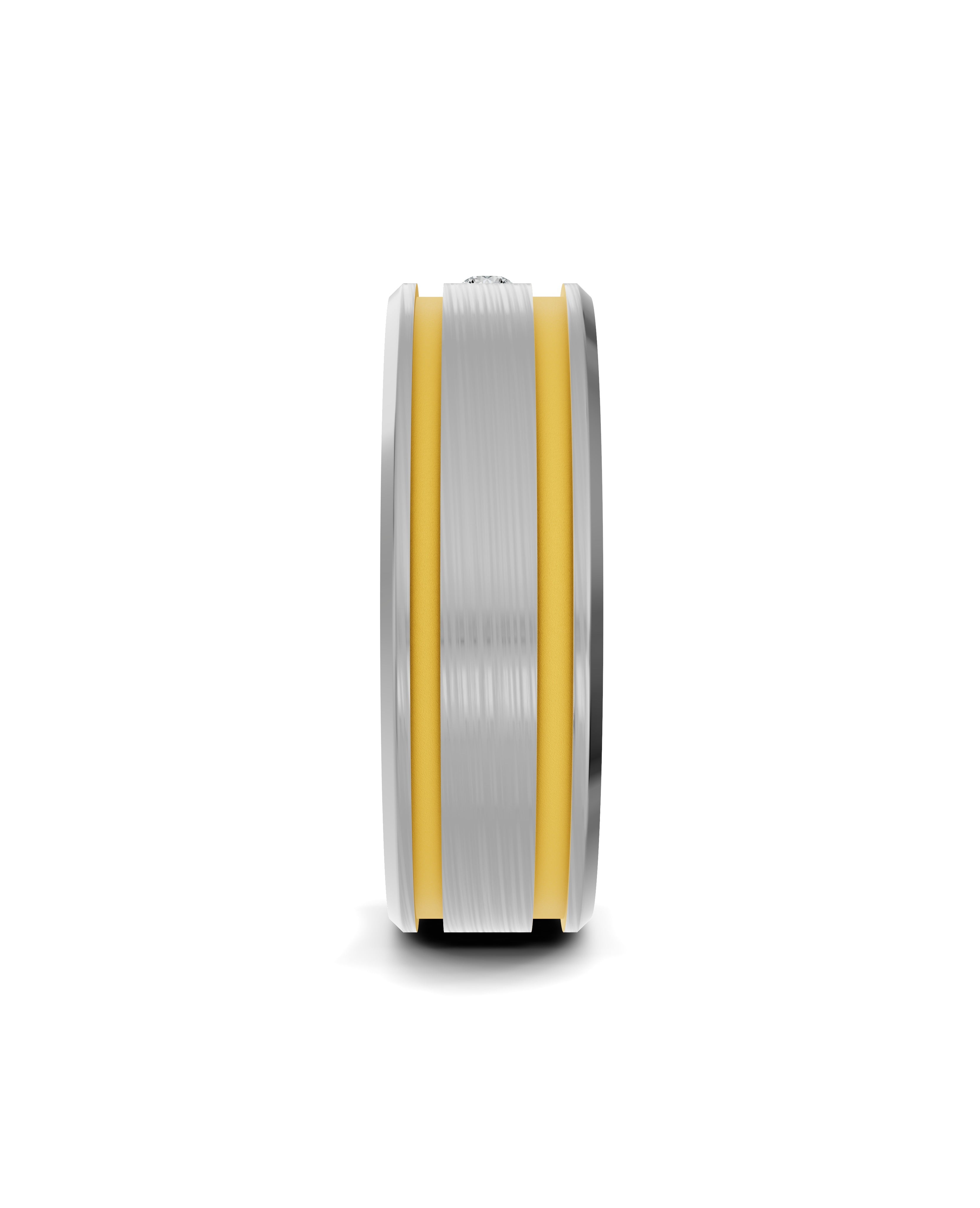 Titanium and Lab-grown Ring