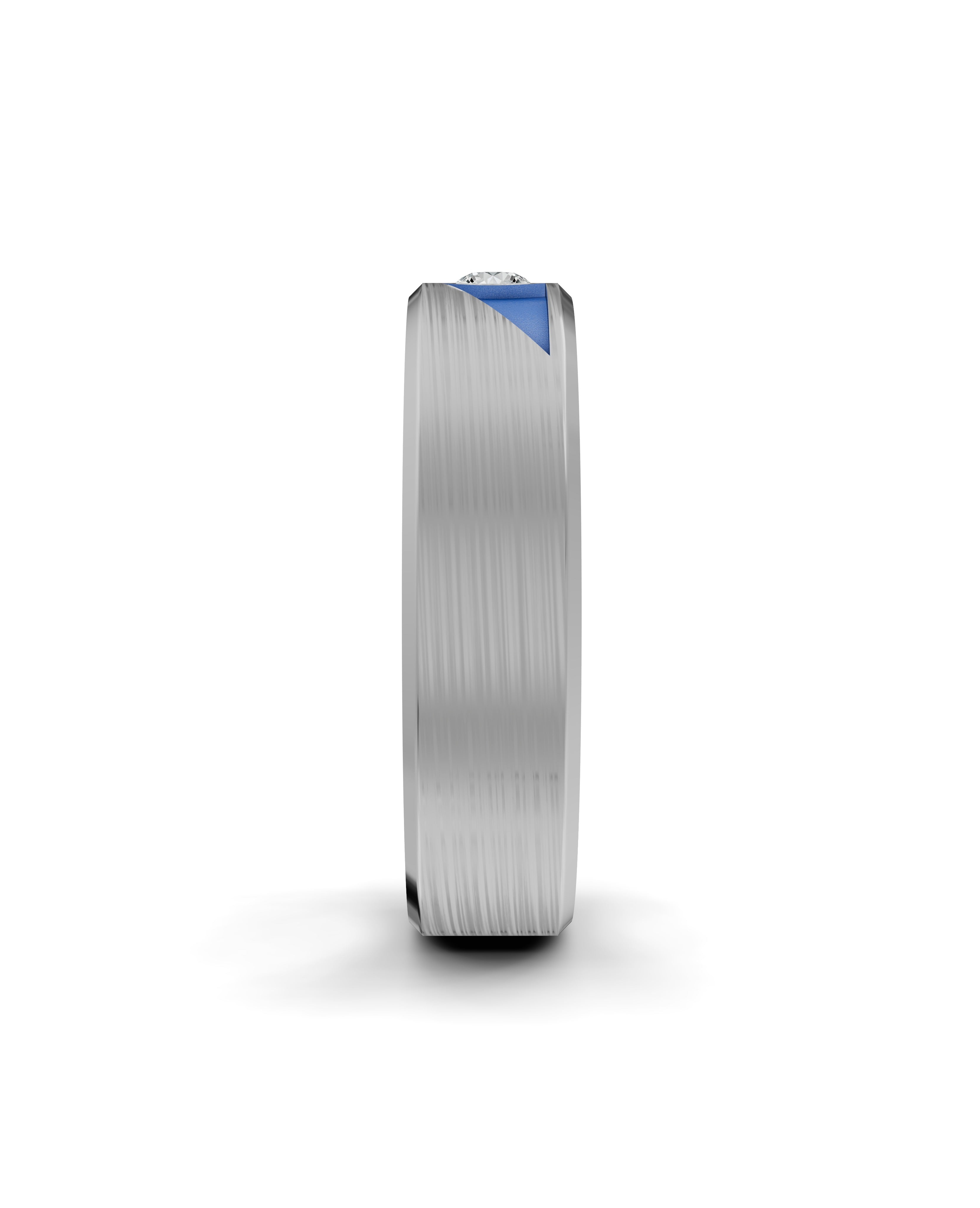 Titanium and Lab-grown Ring