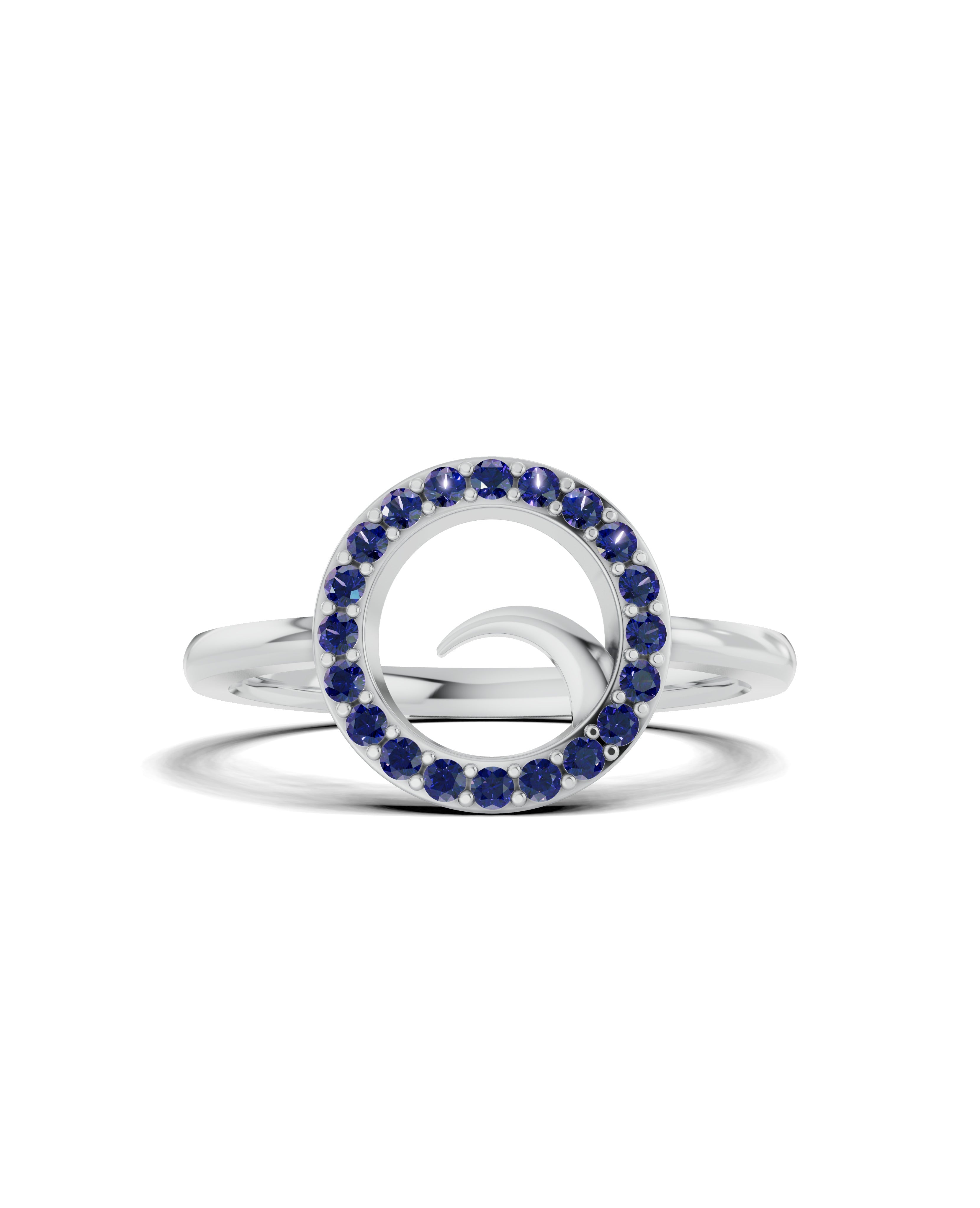 Apollo Lyre Sapphire Ring