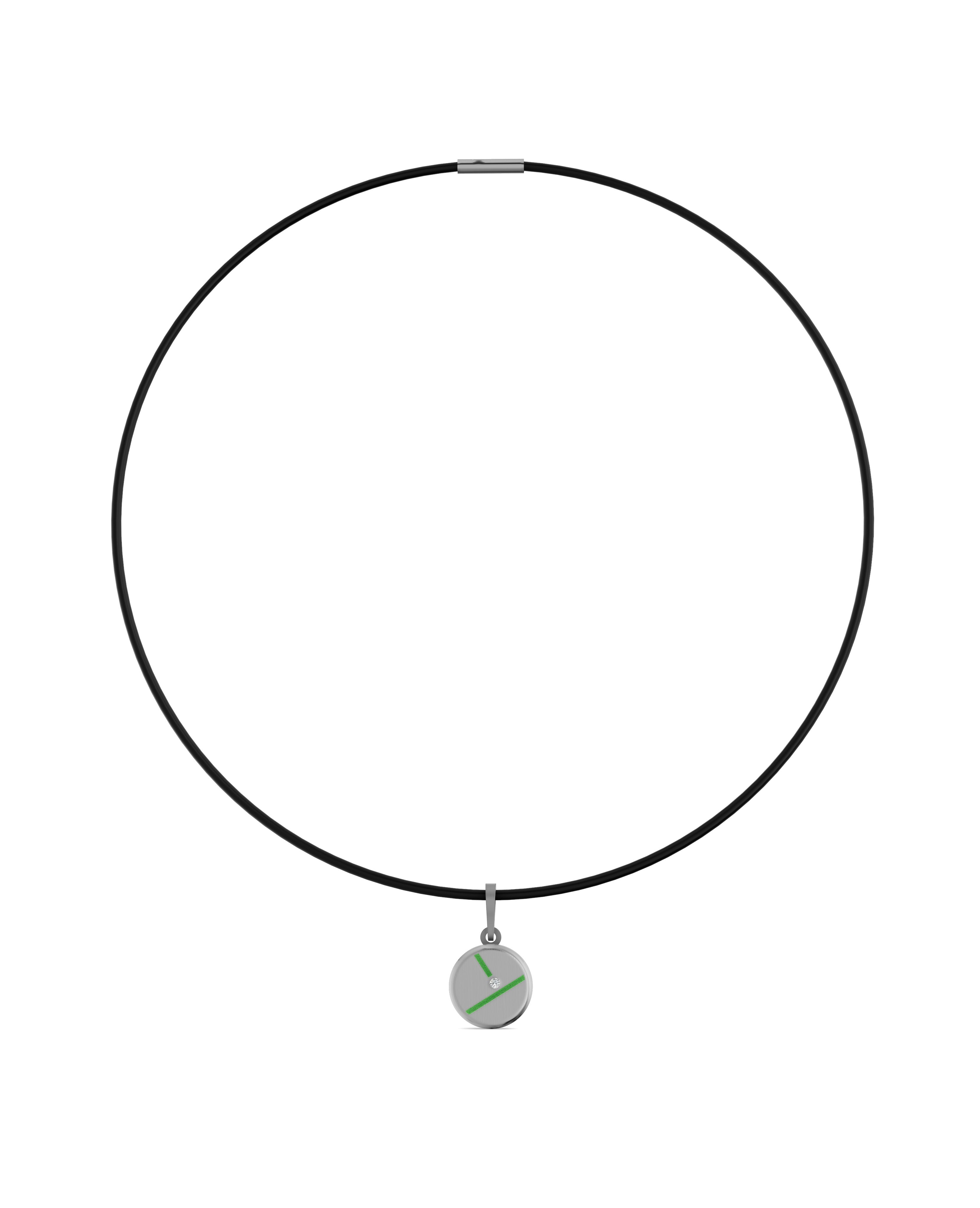 Titanium and Lab-grown Pendant