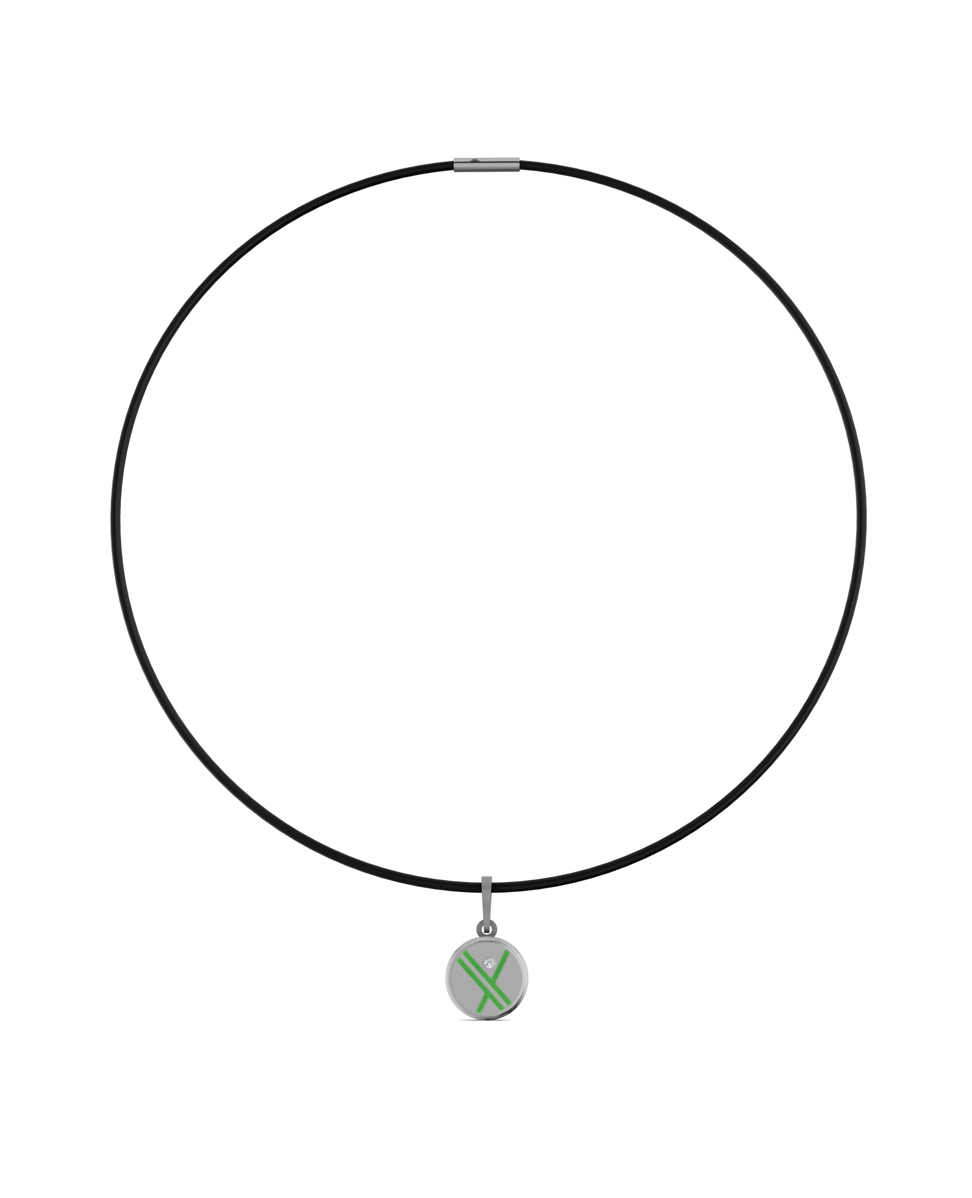 Titanium and Lab-grown Pendant