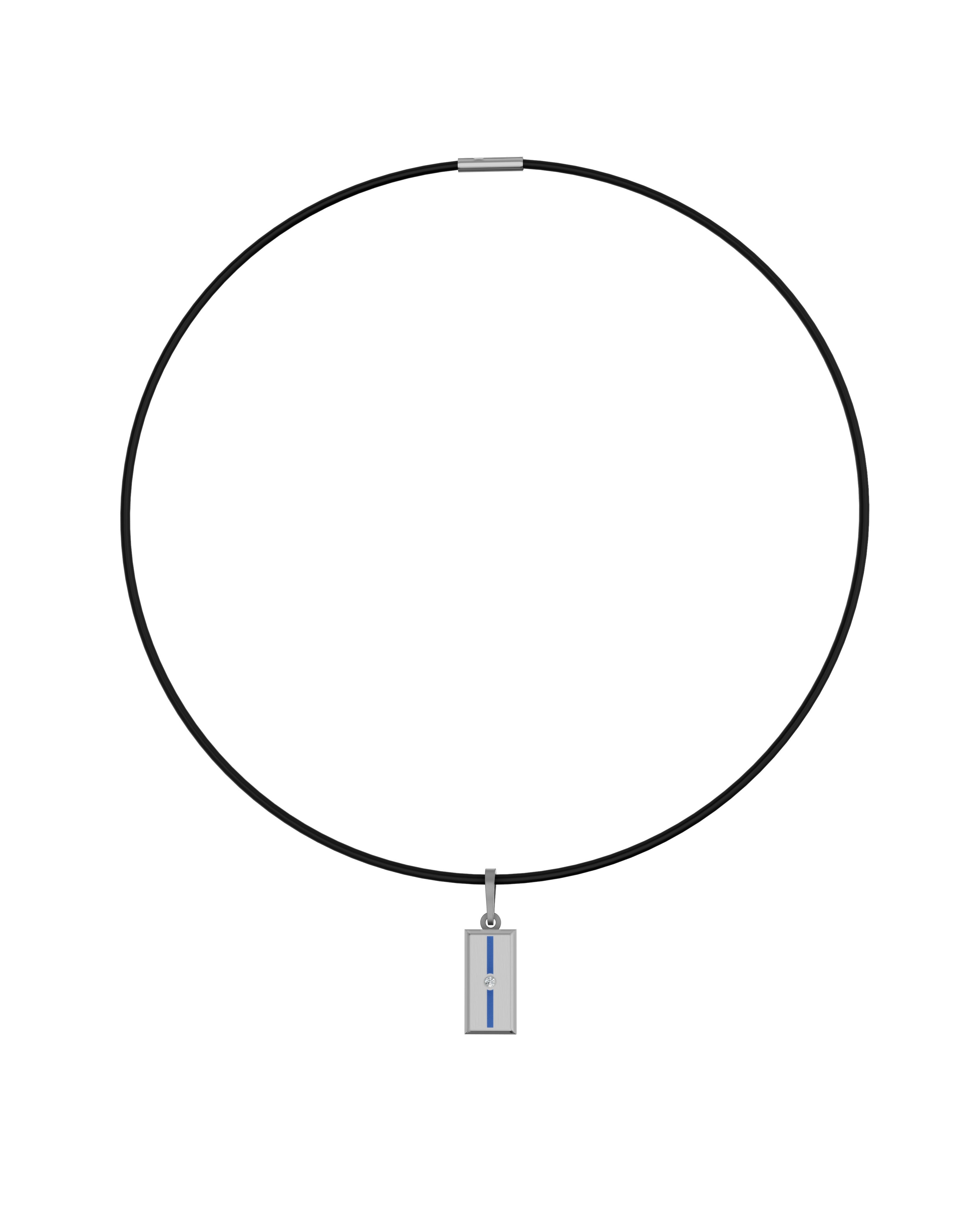 Titanium and Lab-grown Pendant
