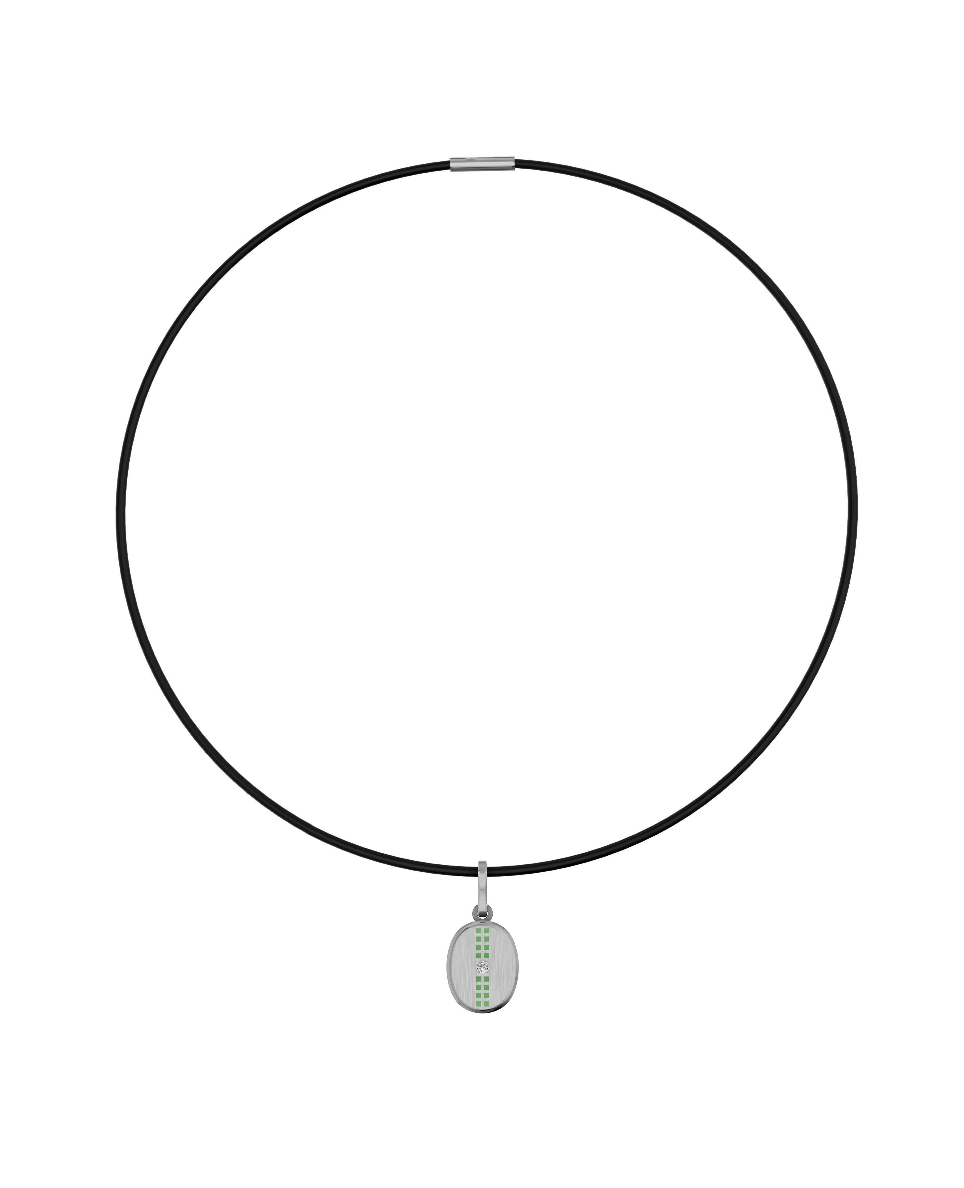 Titanium and Lab-grown Pendant