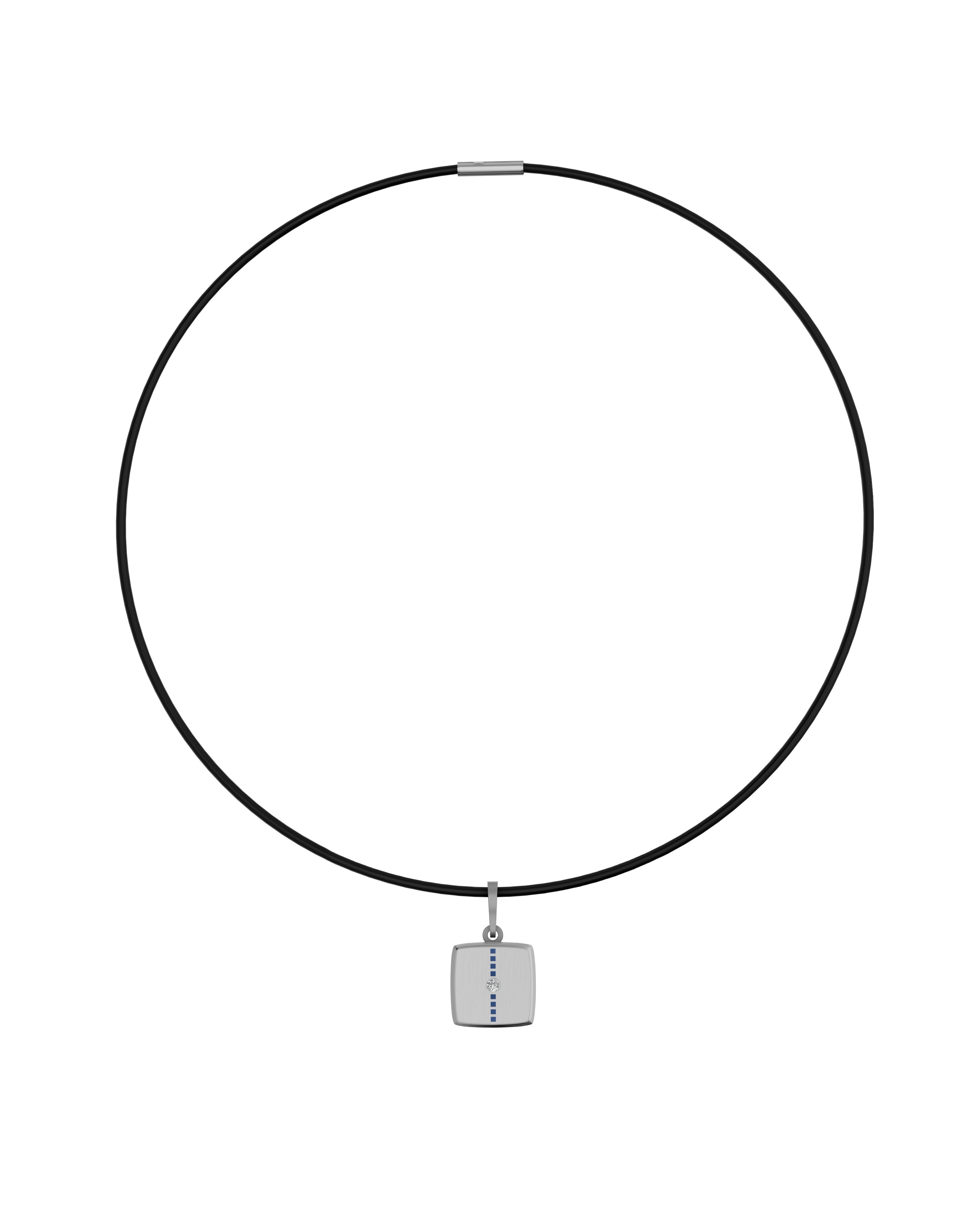 Titanium and Lab-gown Pendant