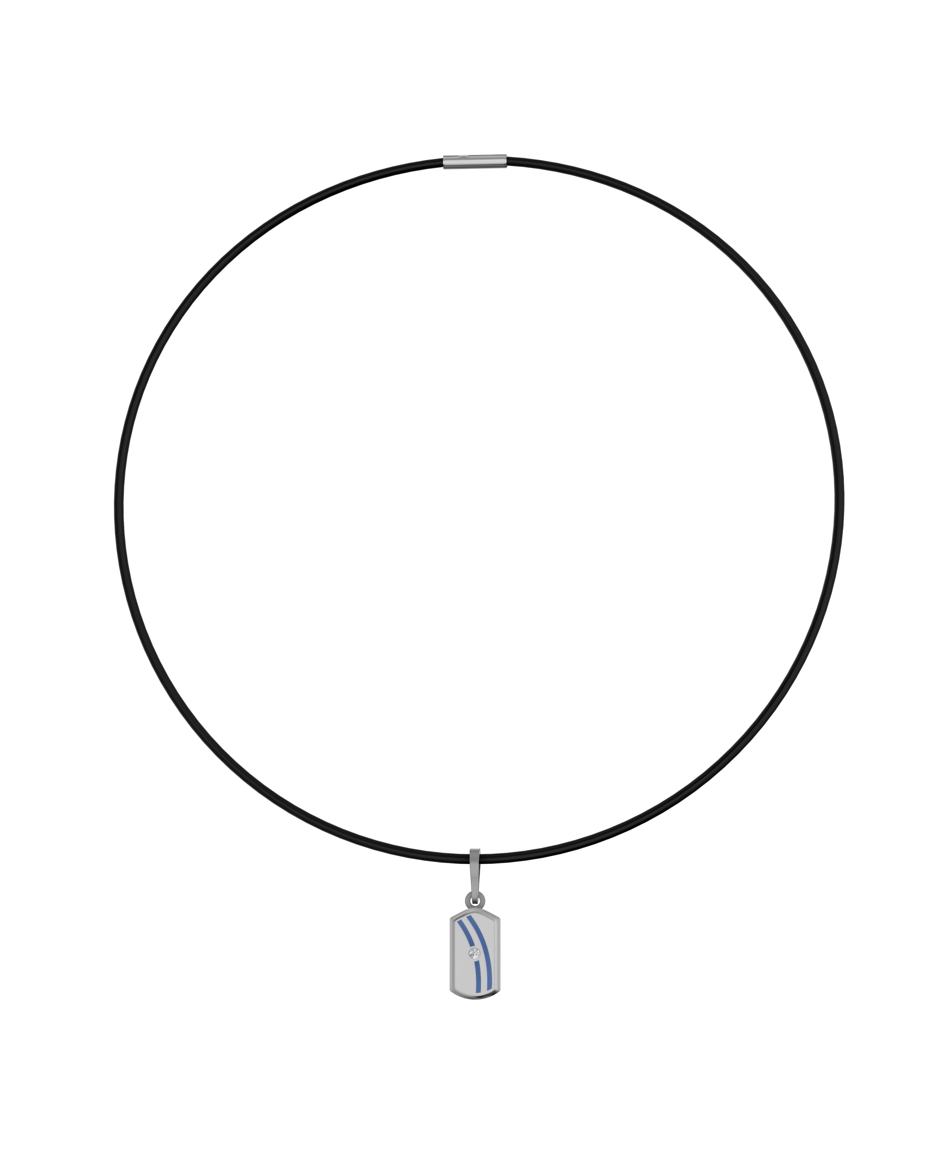 Titanium and Lab-gown Pendant