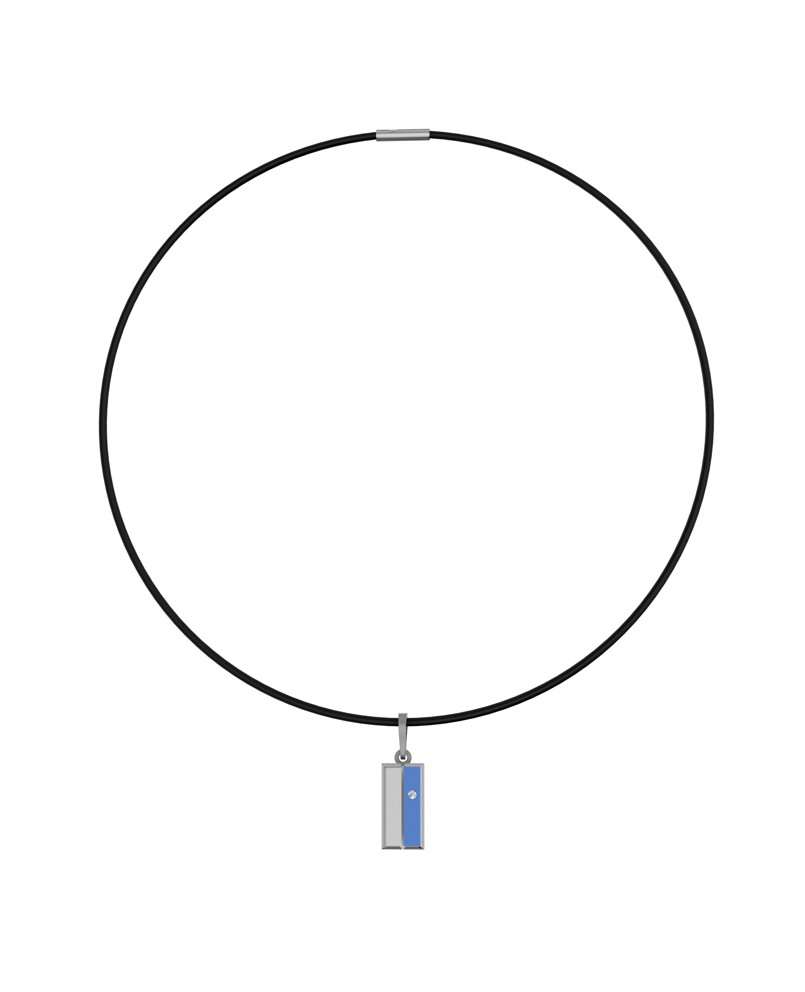 Titanium and Lab-gown Pendant