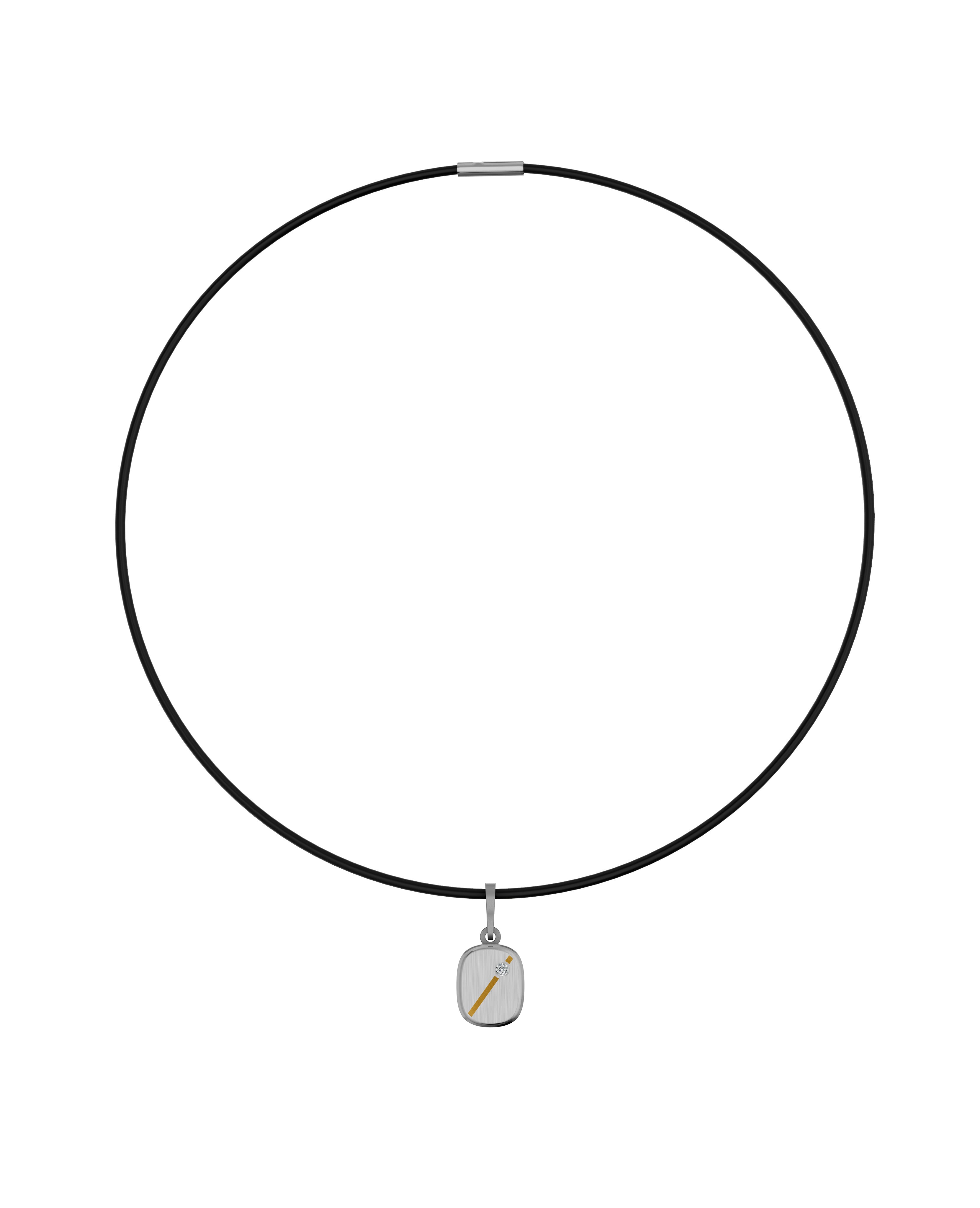 Titanium and Lab-gown Pendant