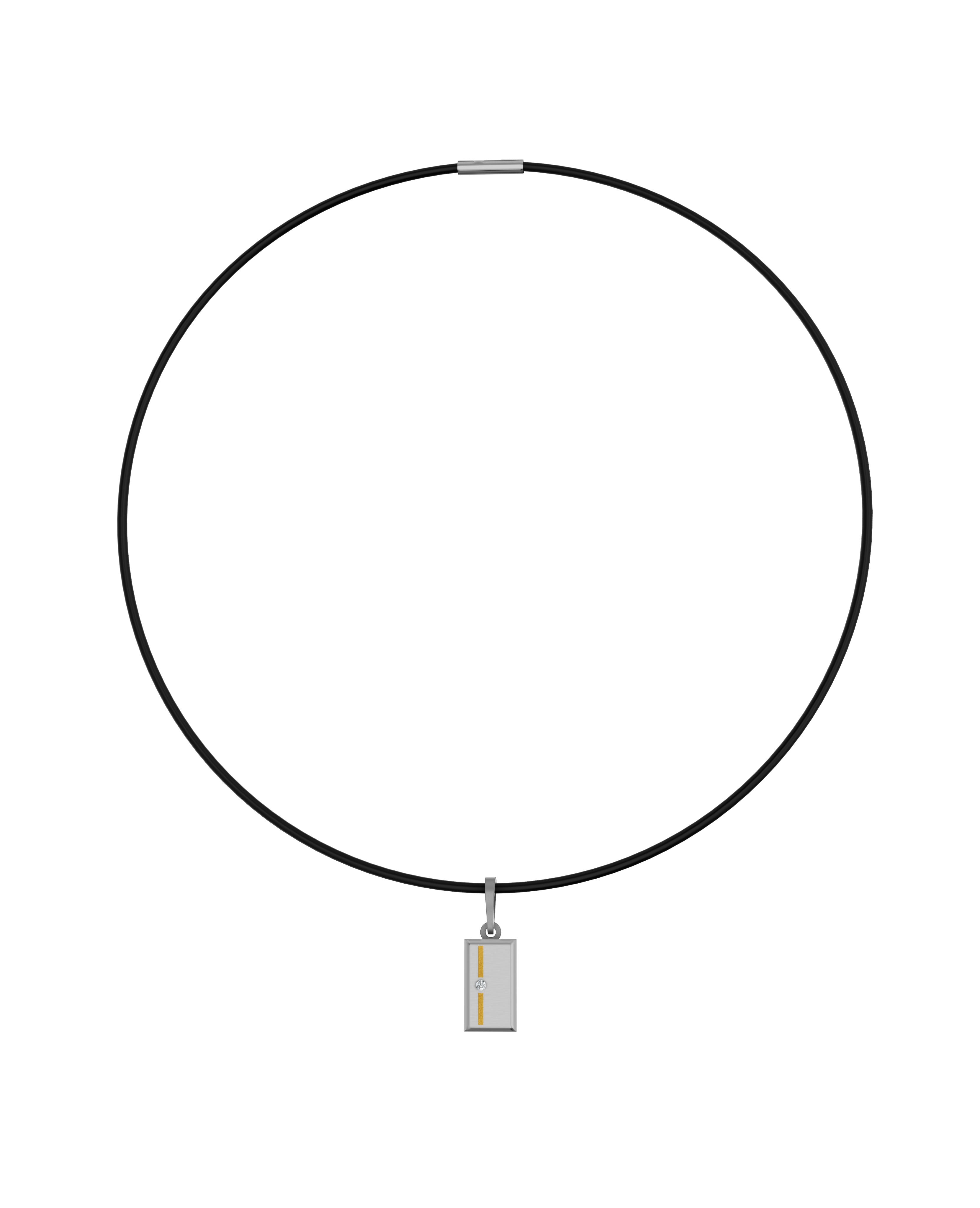 Titanium and Lab-gown Pendant