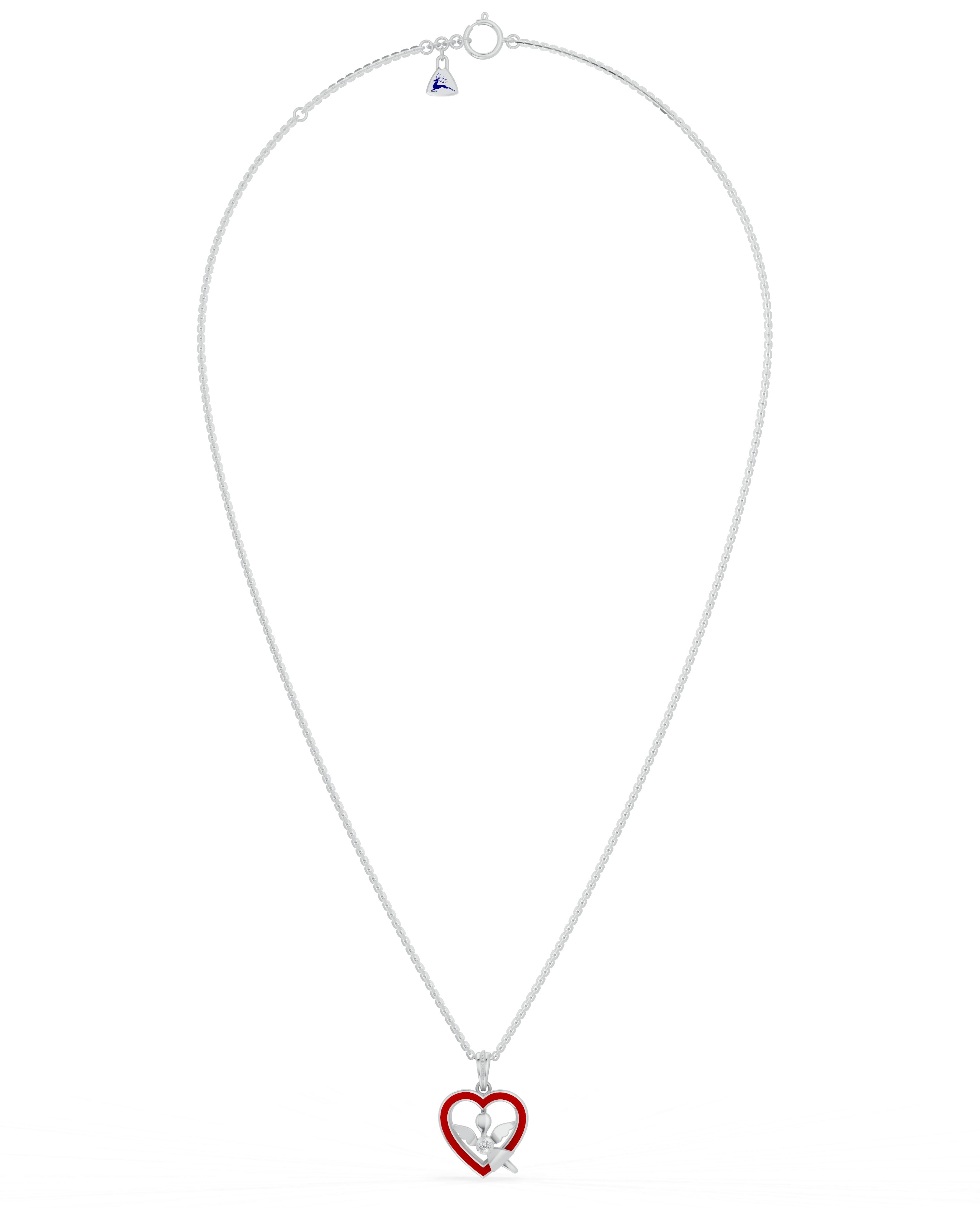 Infinity Bond Angel Within Pendant