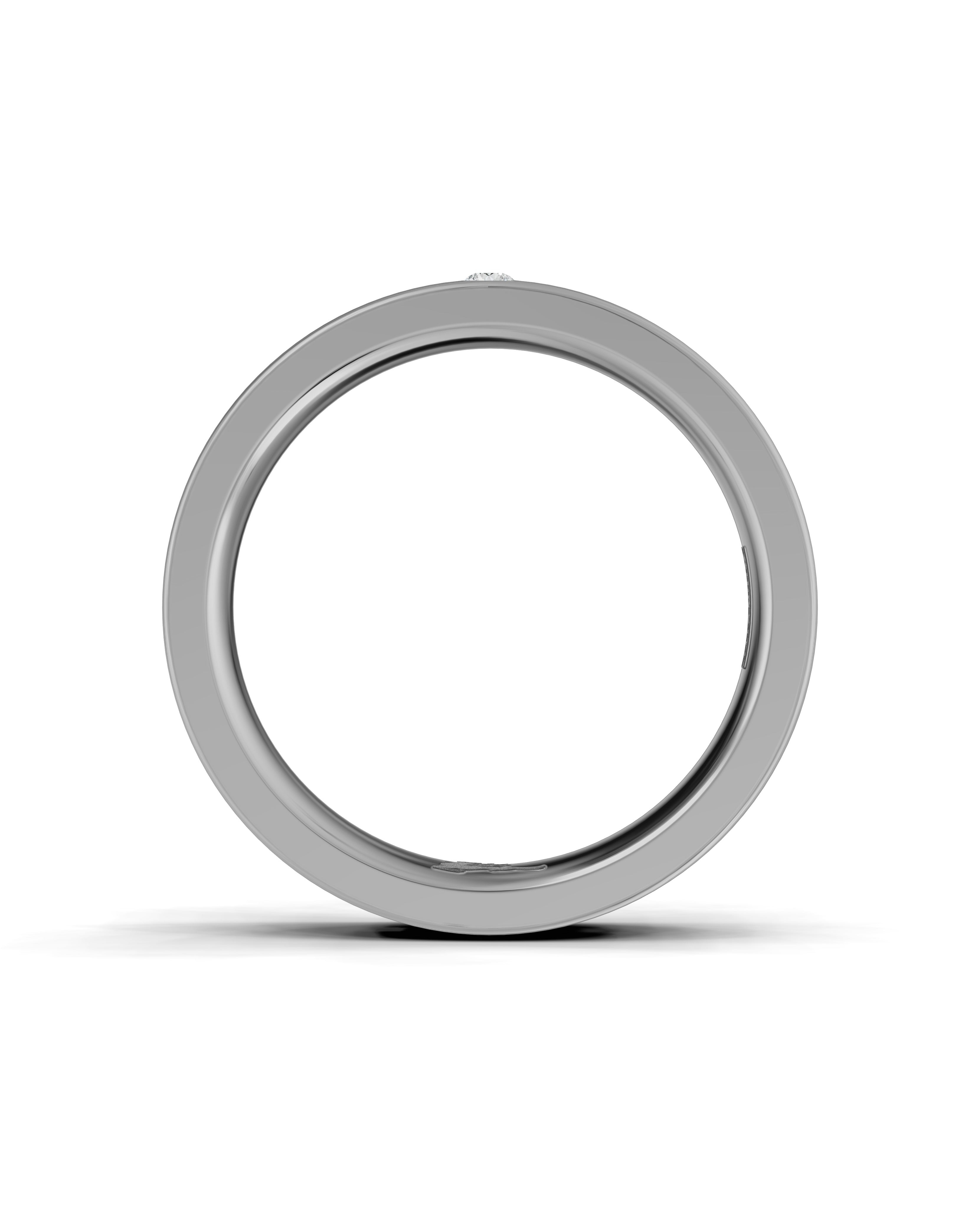 Titanium and Lab-grown Ring