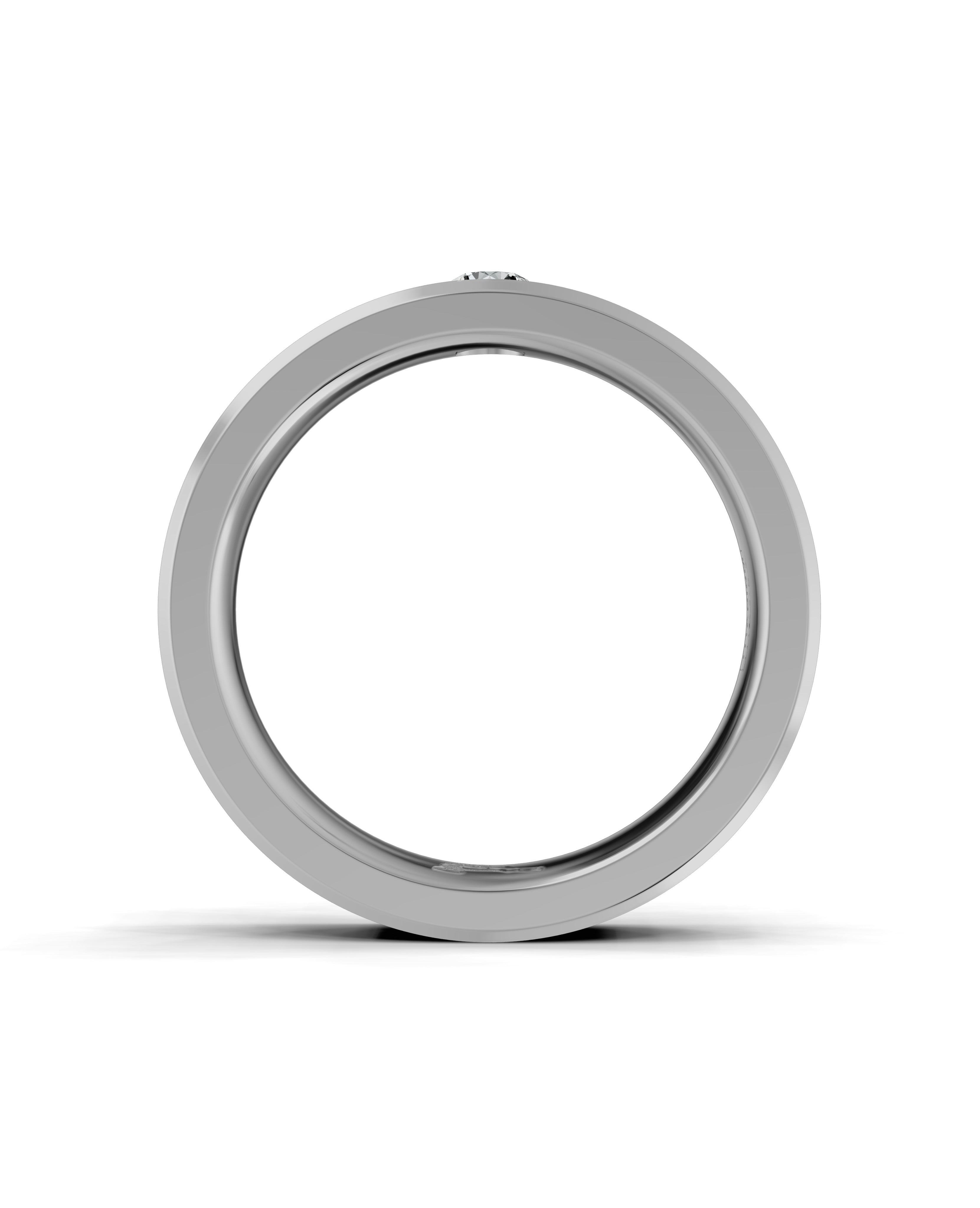 Titanium and Lab-grown Ring