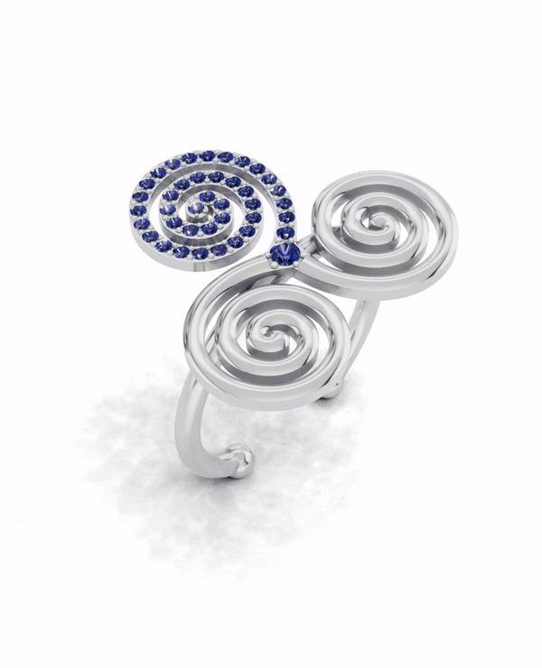 Platinized Sterling Silver